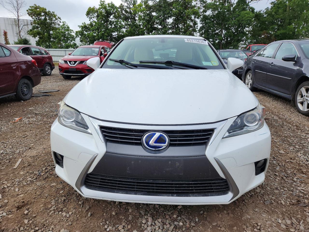 2014 Lexus Ct 200 White vin: JTHKD5BH3E2176273