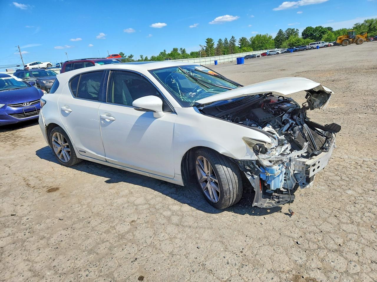 2014 Lexus Ct 200 White vin: JTHKD5BH3E2181117