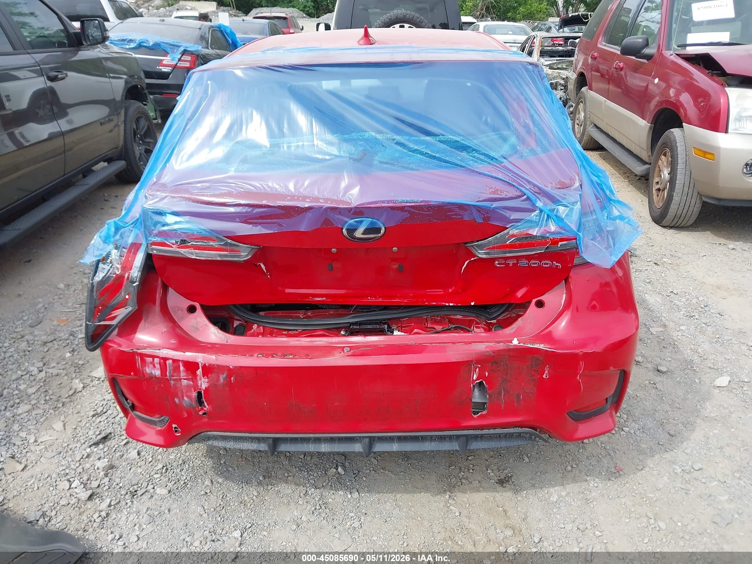 2015 Lexus Ct 200h   Red vin: JTHKD5BH3F2219642