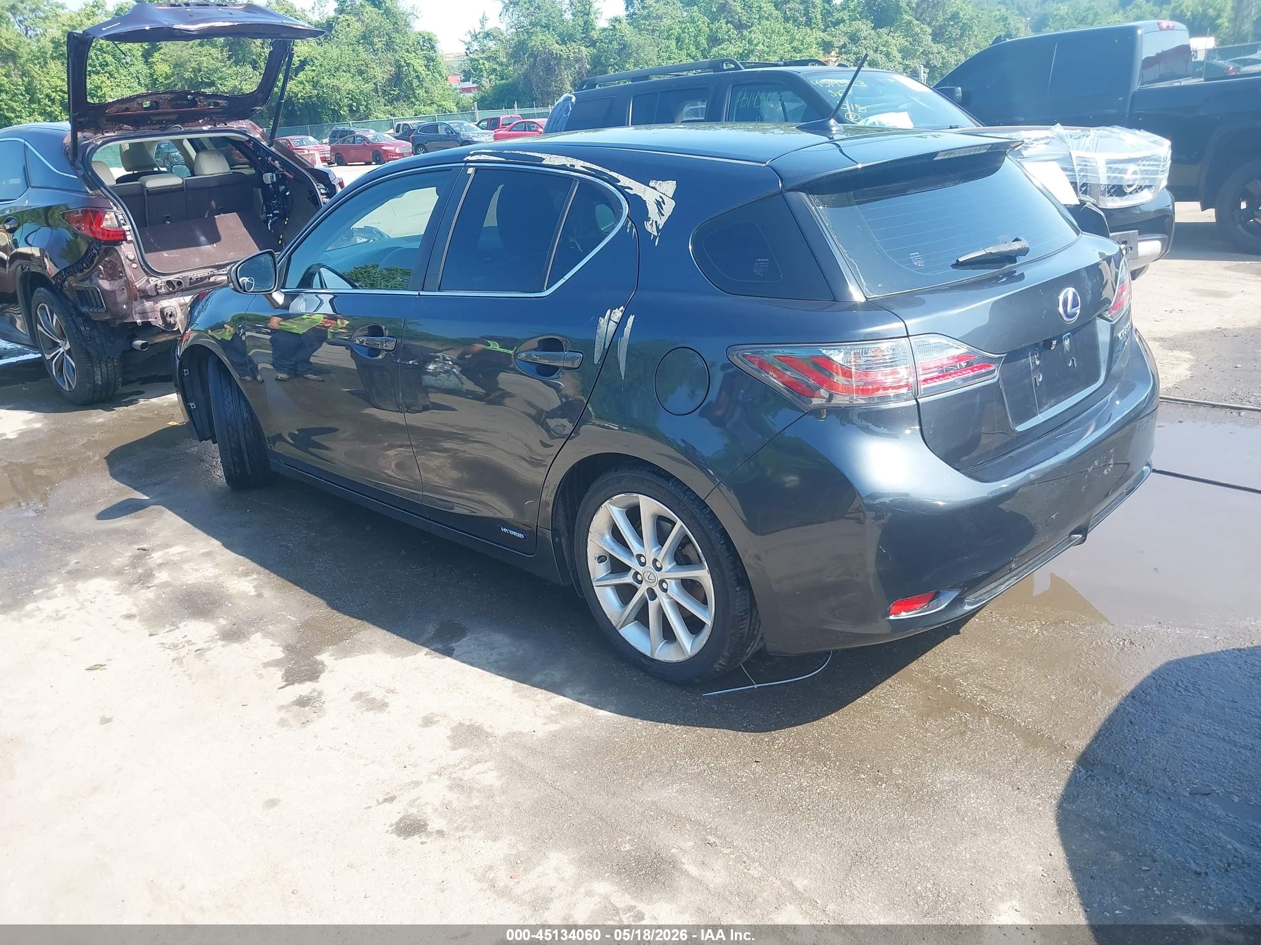 2011 Lexus Ct 200h Premium Gray vin: JTHKD5BH4B2046241