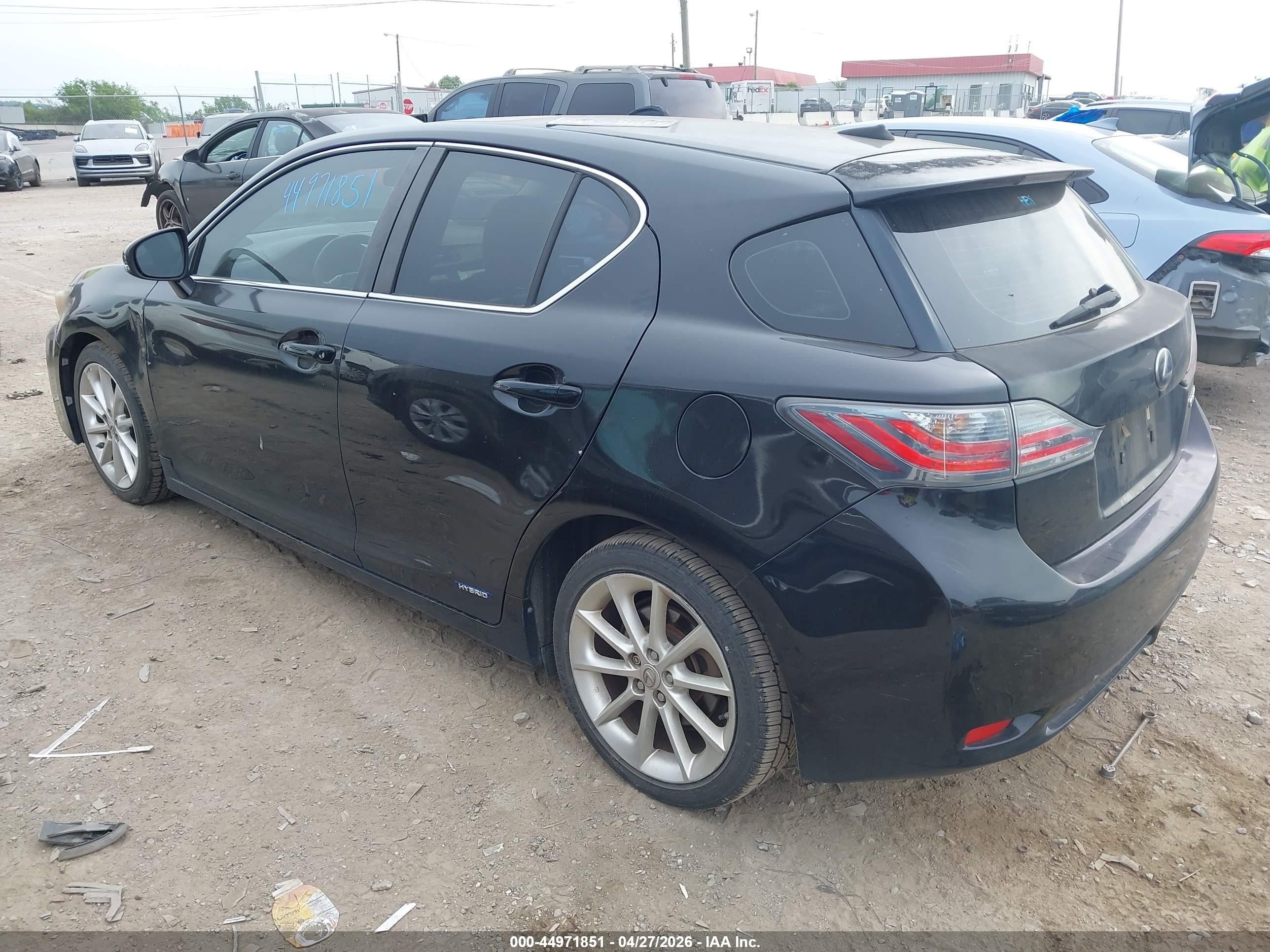 2012 Lexus Ct 200h Premium Black vin: JTHKD5BH4C2049125