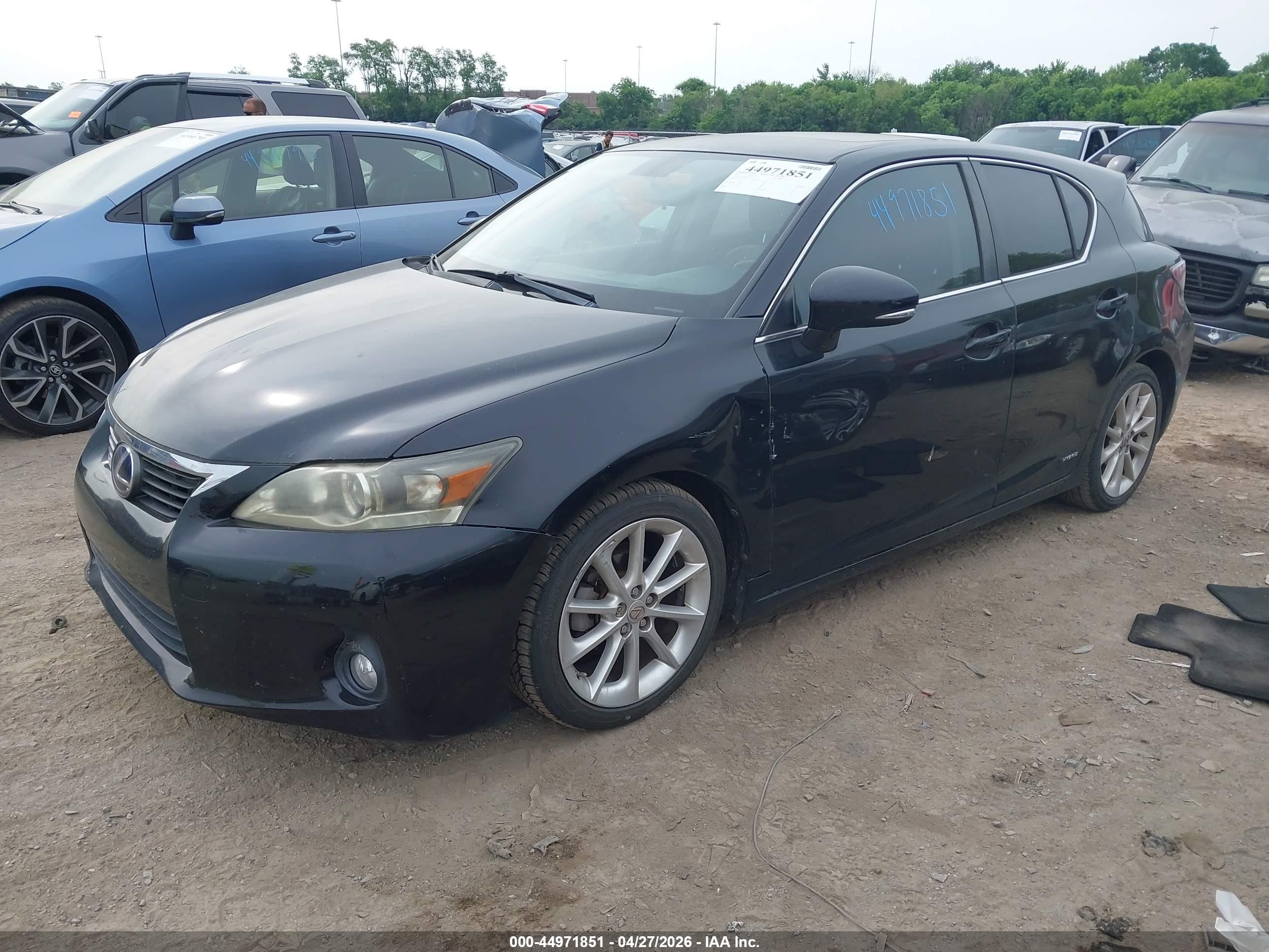 2012 Lexus Ct 200h Premium Black vin: JTHKD5BH4C2049125