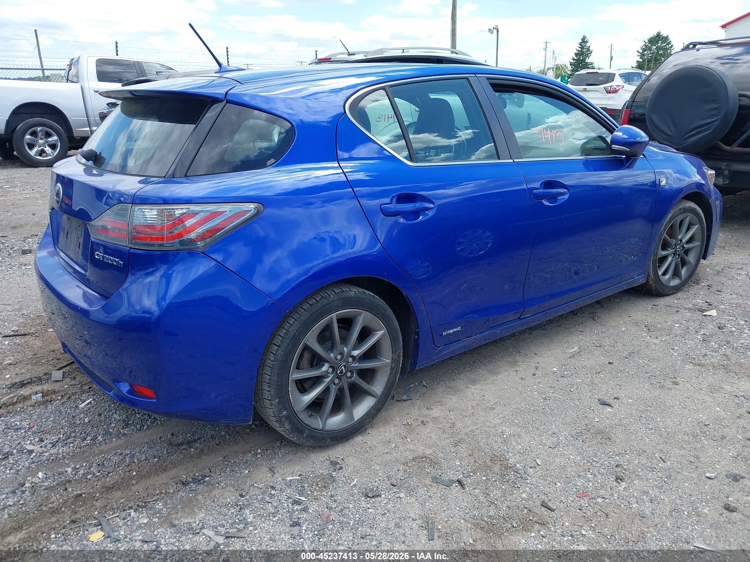 2012 Lexus Ct 200h Premium Blue vin: JTHKD5BH4C2050937