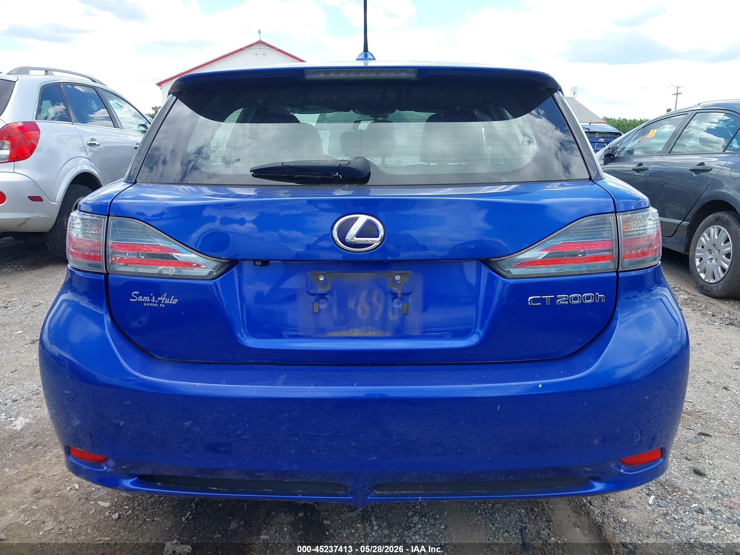 2012 Lexus Ct 200h Premium Blue vin: JTHKD5BH4C2050937