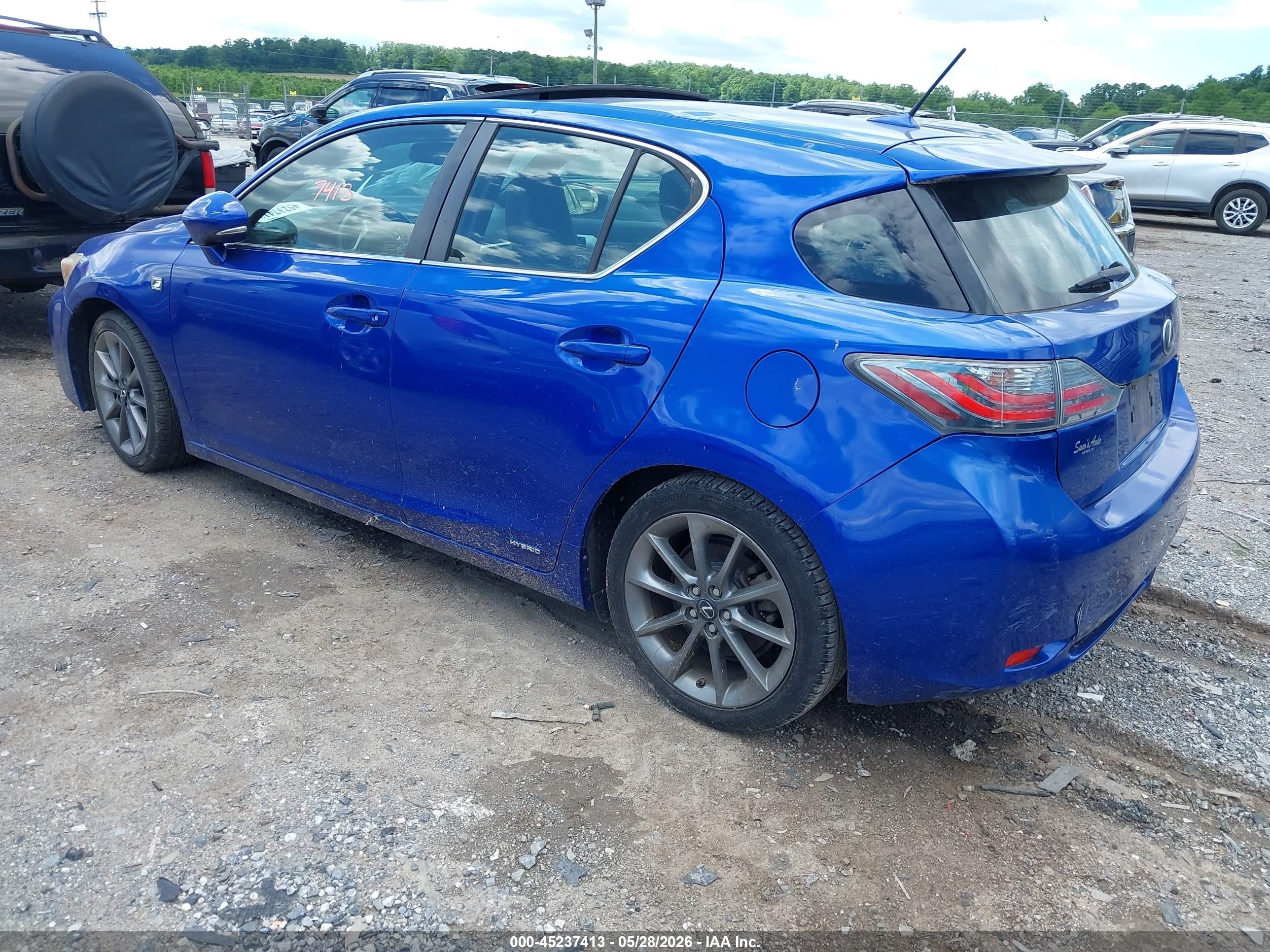 2012 Lexus Ct 200h Premium Blue vin: JTHKD5BH4C2050937