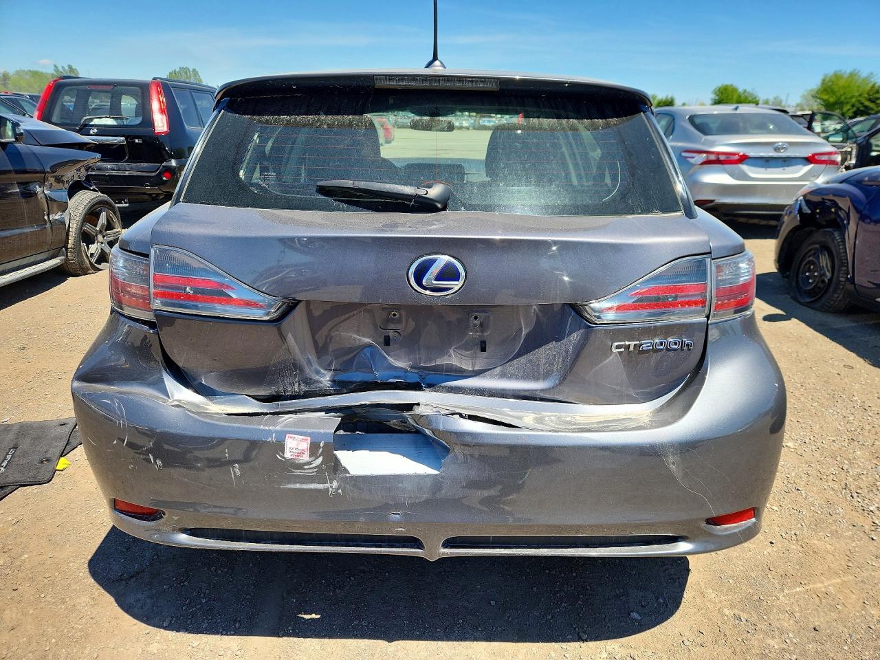 2012 Lexus Ct 200 Gray vin: JTHKD5BH4C2065275
