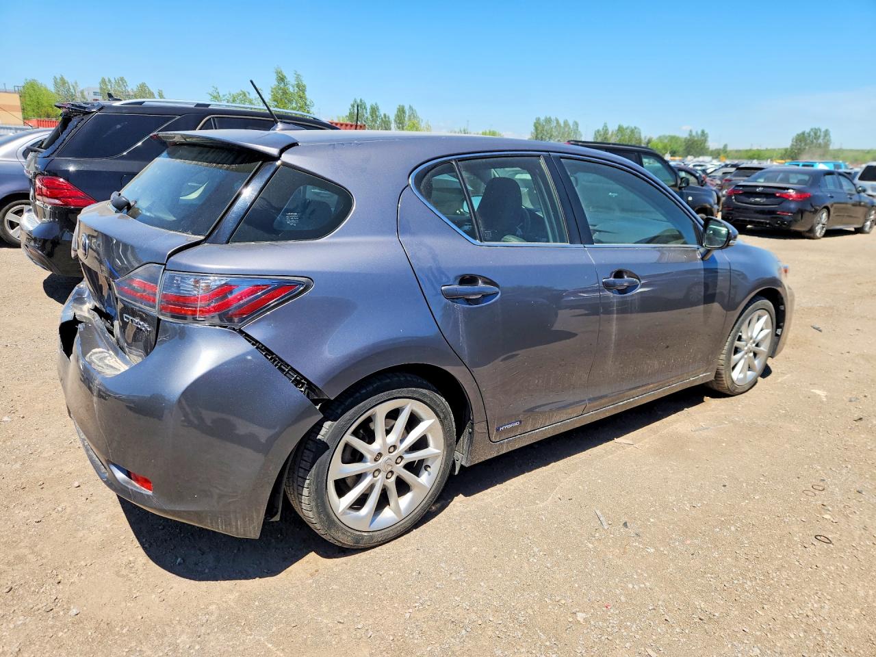 2012 Lexus Ct 200 Gray vin: JTHKD5BH4C2065275