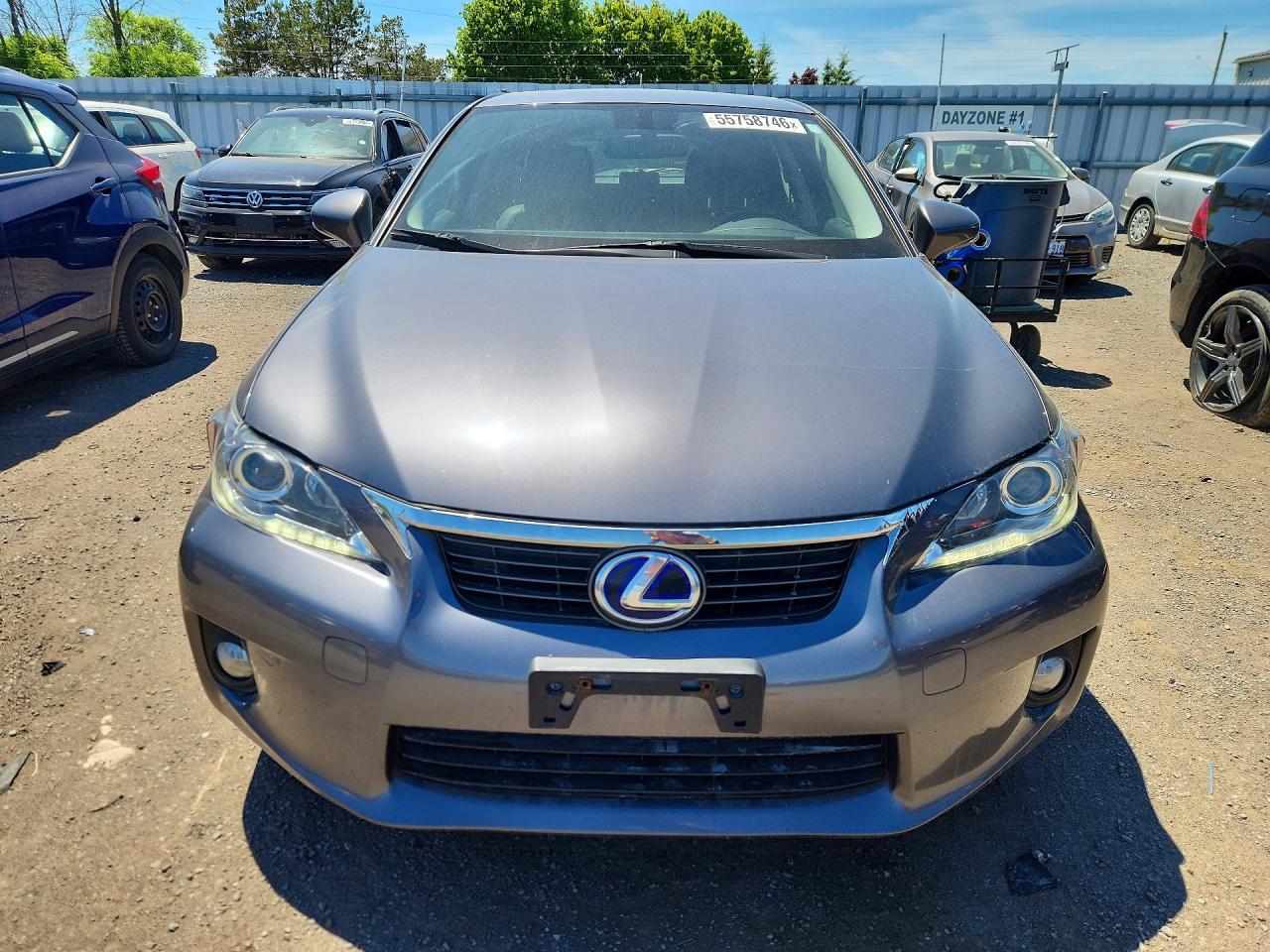 2012 Lexus Ct 200 Gray vin: JTHKD5BH4C2065275