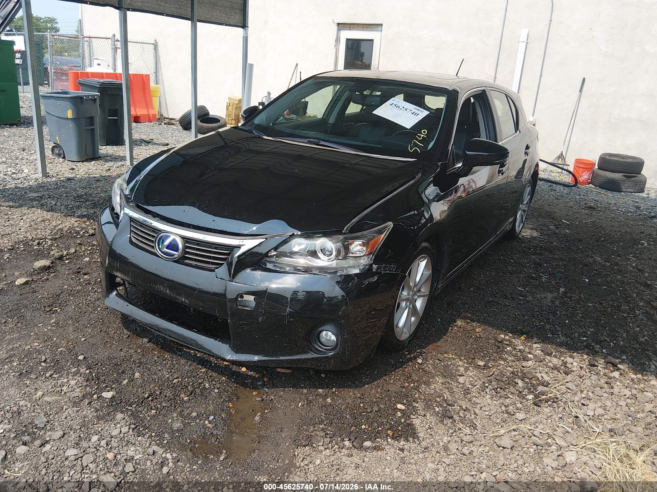 2012 Lexus Ct 200h Premium Black vin: JTHKD5BH4C2080326
