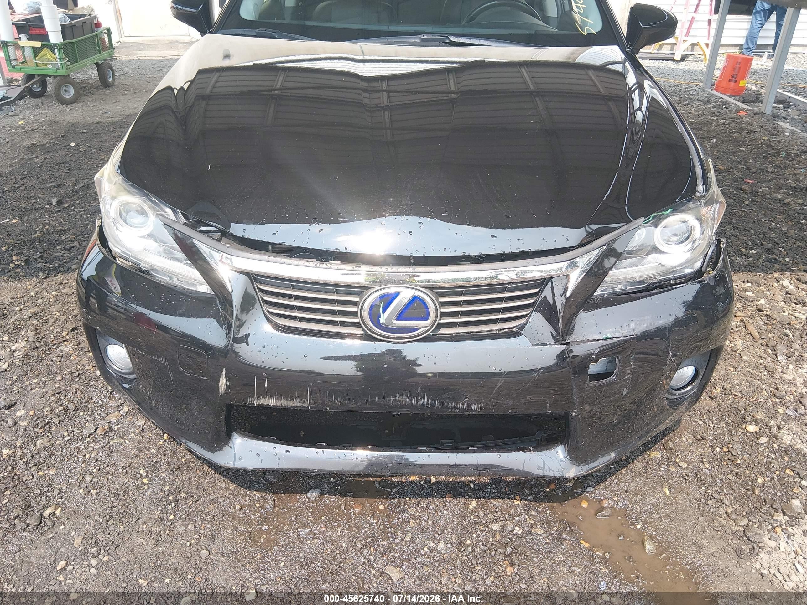2012 Lexus Ct 200h Premium Black vin: JTHKD5BH4C2080326