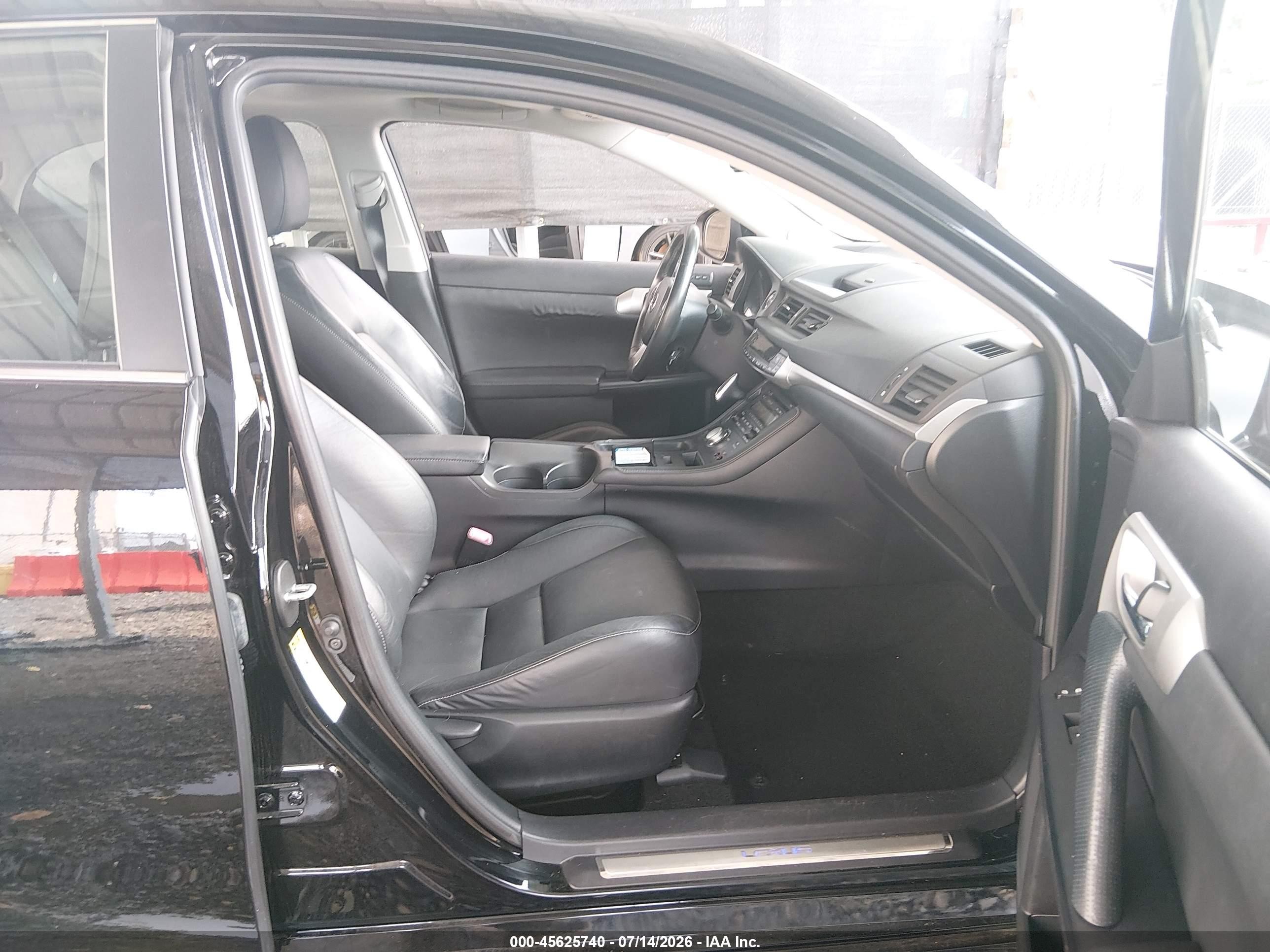 2012 Lexus Ct 200h Premium Black vin: JTHKD5BH4C2080326