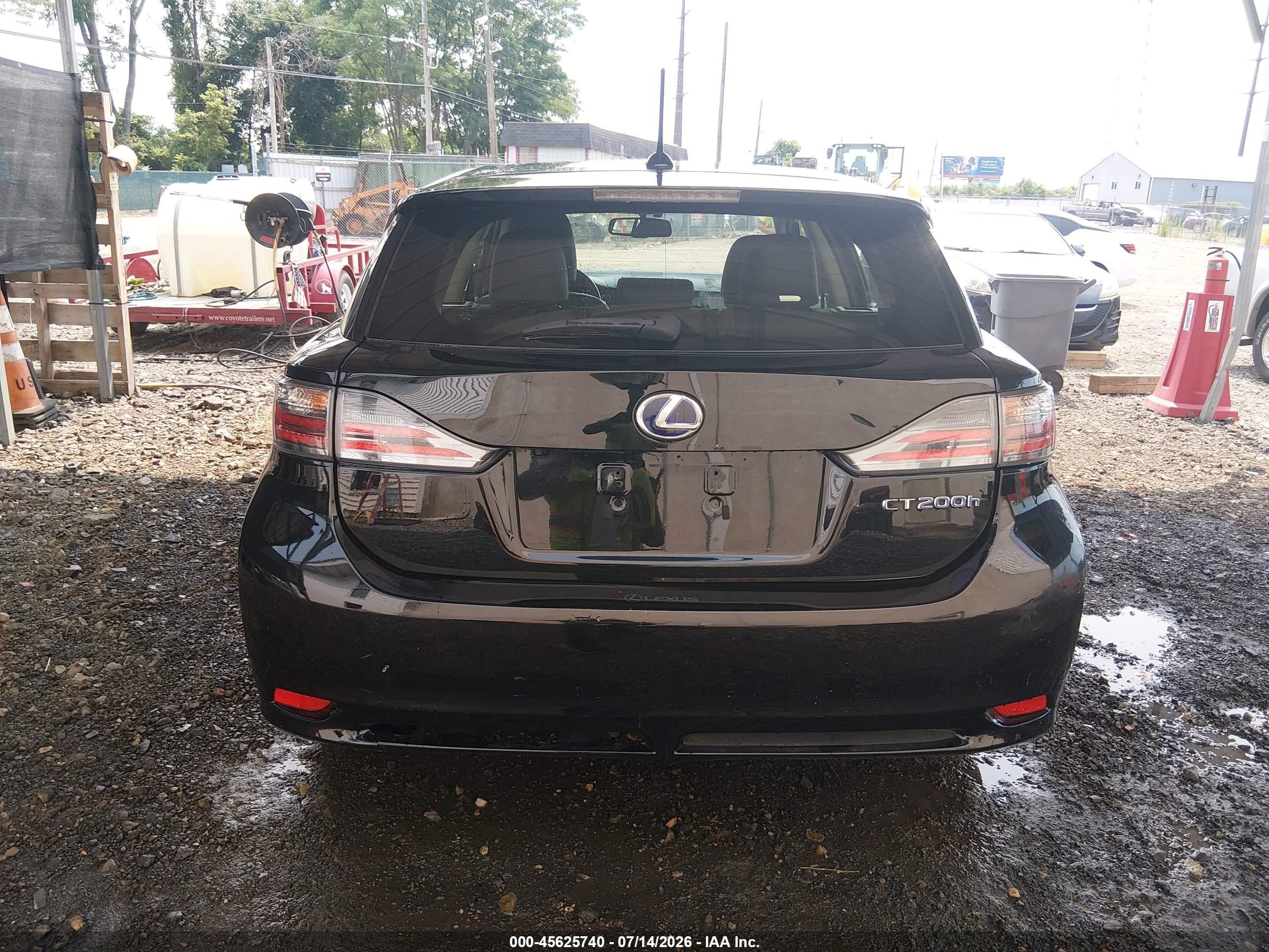 2012 Lexus Ct 200h Premium Black vin: JTHKD5BH4C2080326