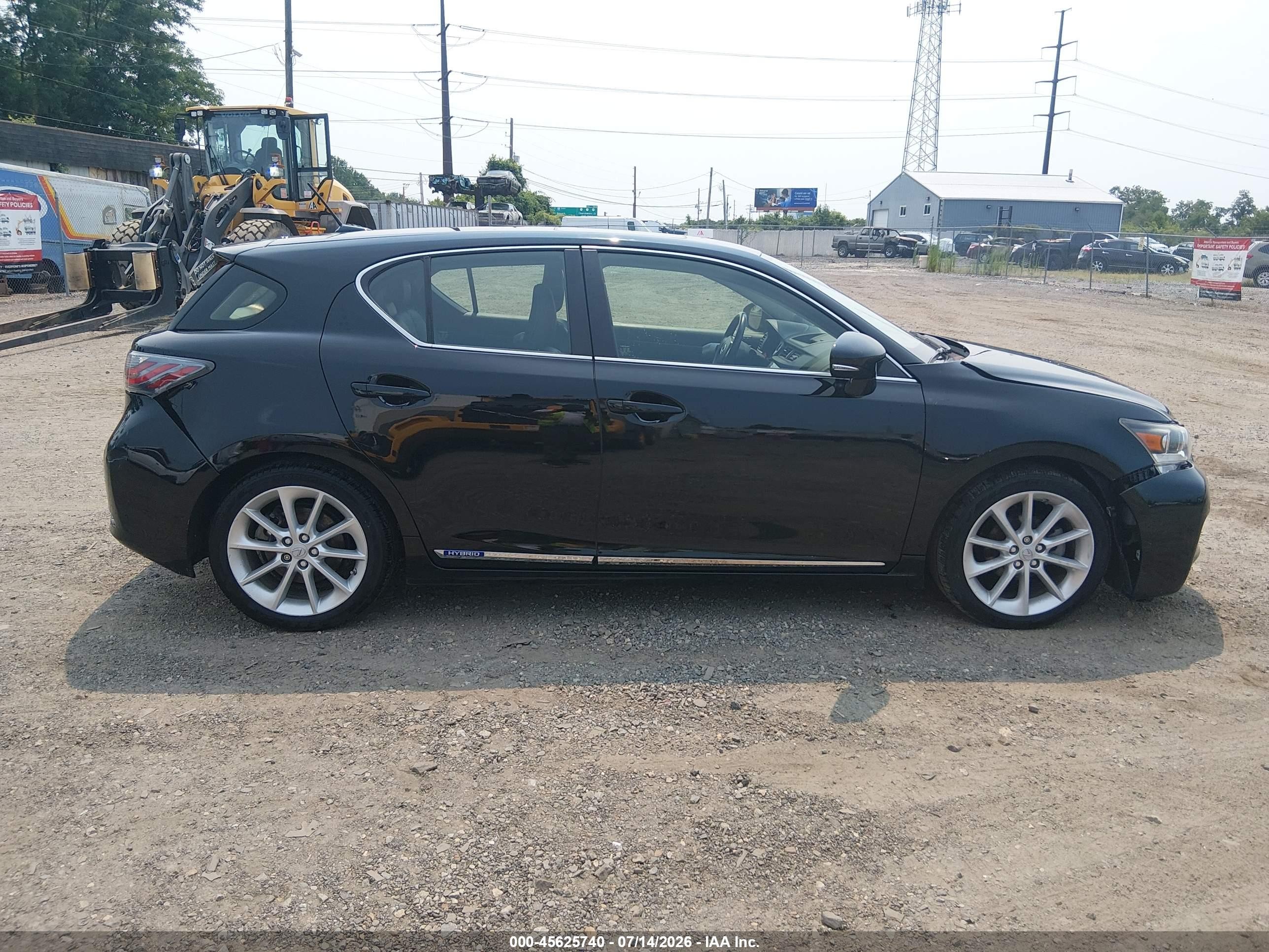 2012 Lexus Ct 200h Premium Black vin: JTHKD5BH4C2080326