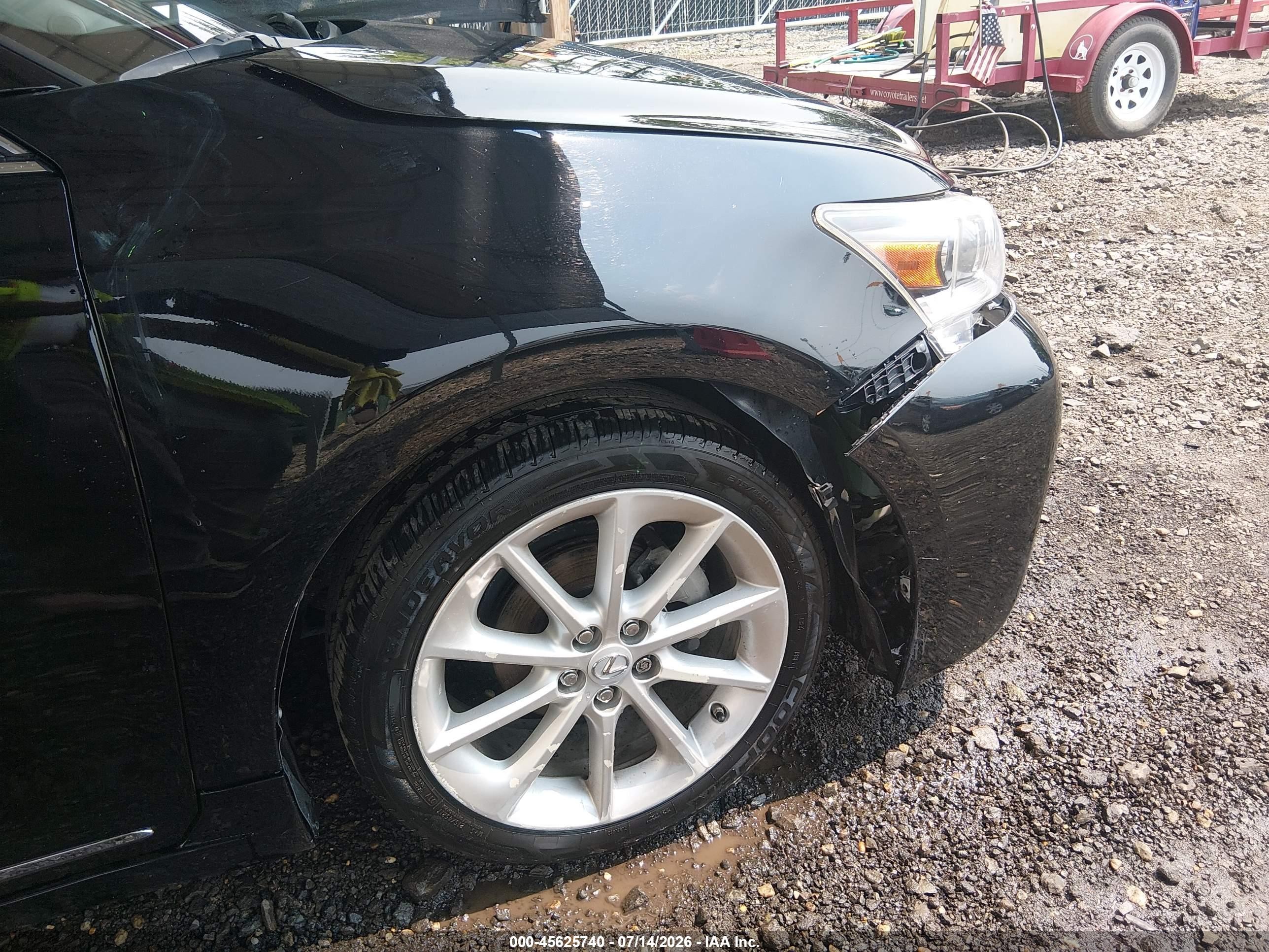 2012 Lexus Ct 200h Premium Black vin: JTHKD5BH4C2080326