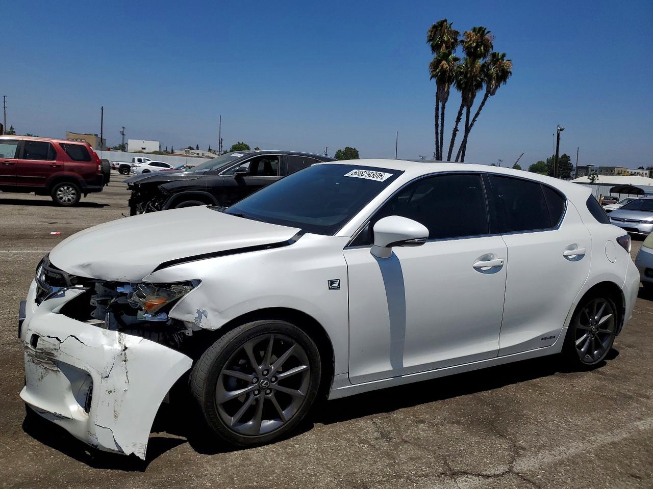 2012 Lexus Ct 200 White vin: JTHKD5BH4C2086949
