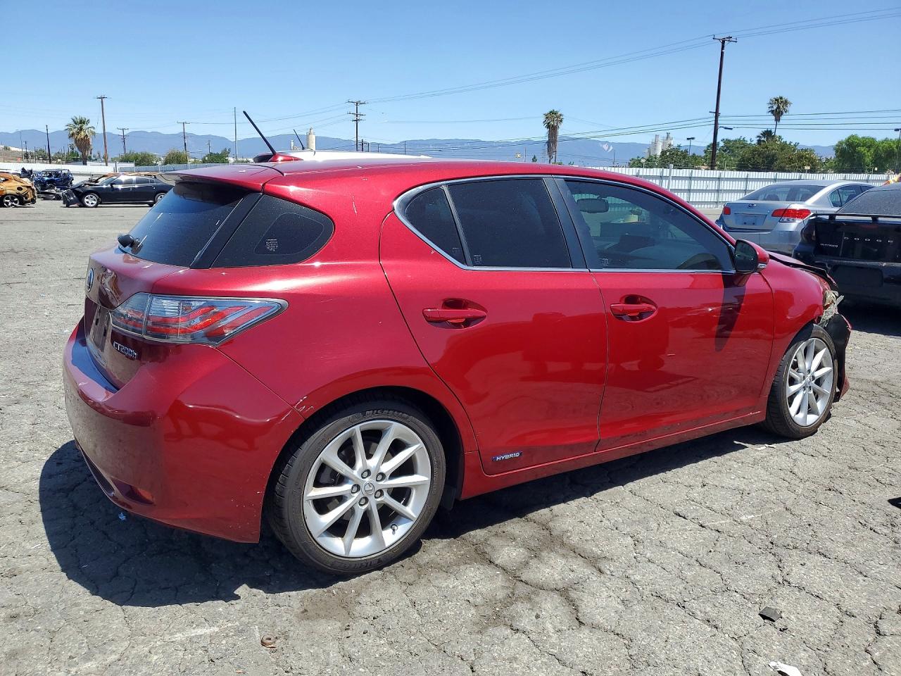 2012 Lexus Ct 200 Burgundy vin: JTHKD5BH4C2090077