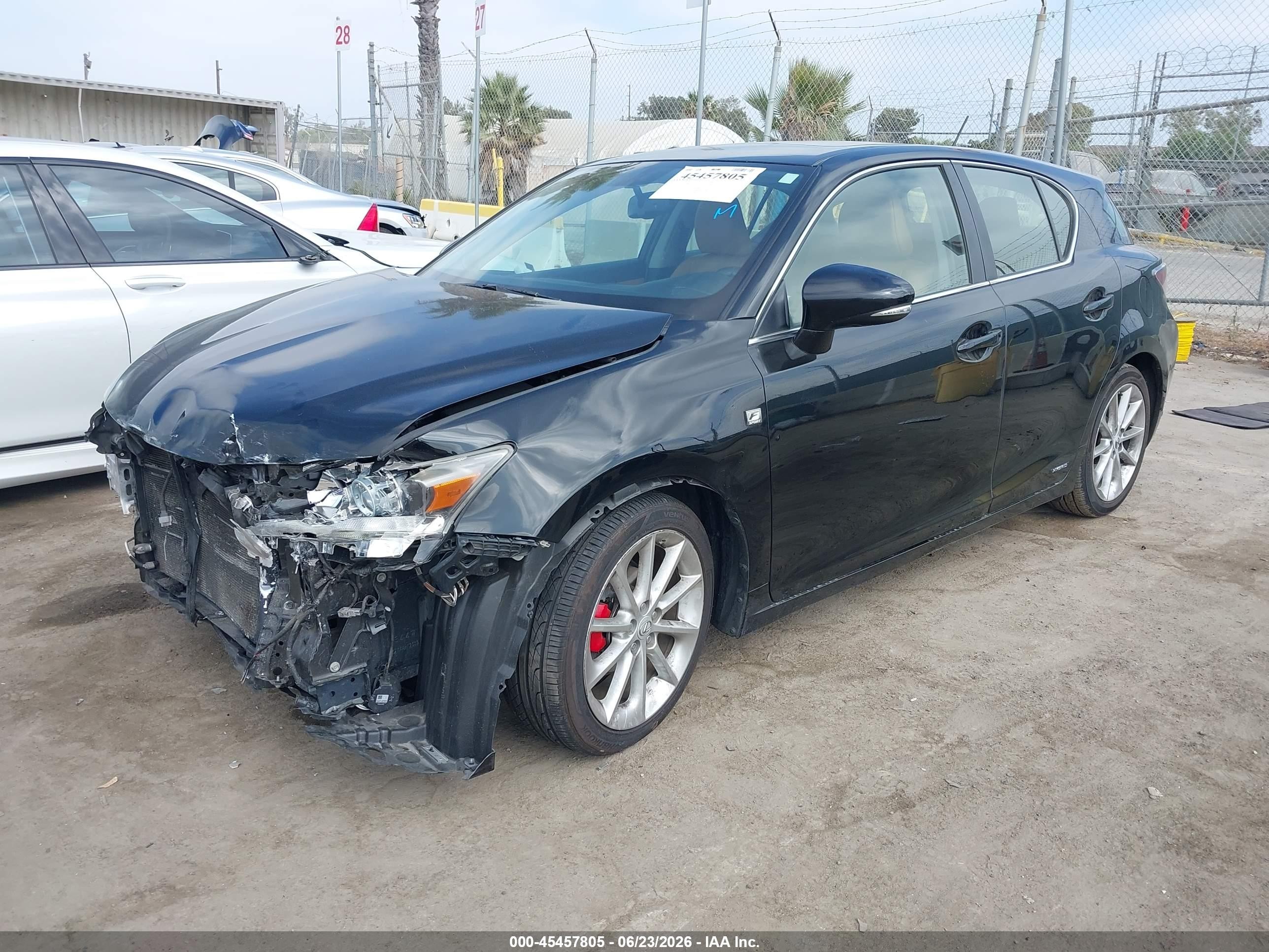 2012 Lexus Ct 200h Premium Black vin: JTHKD5BH4C2093867