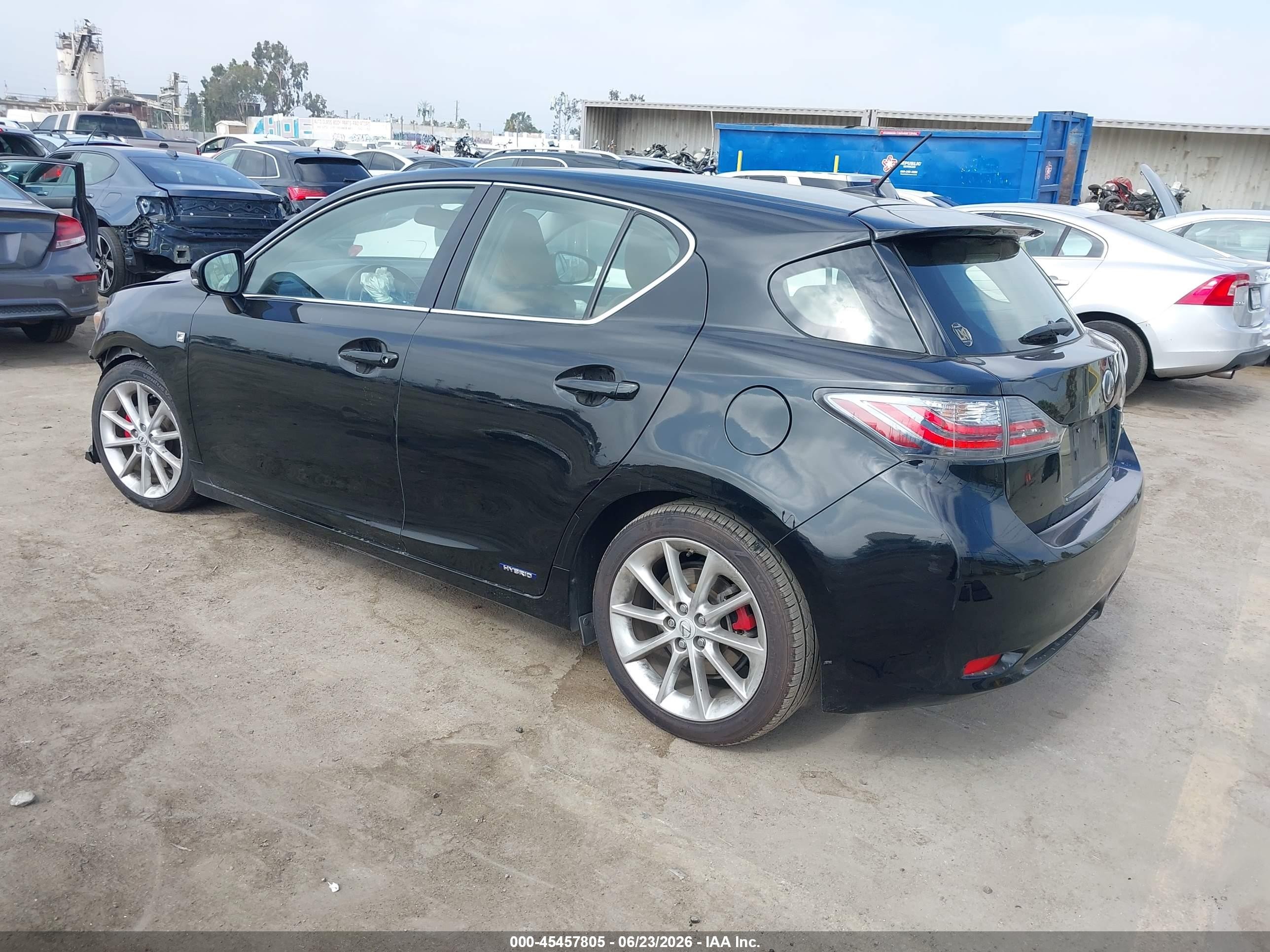 2012 Lexus Ct 200h Premium Black vin: JTHKD5BH4C2093867