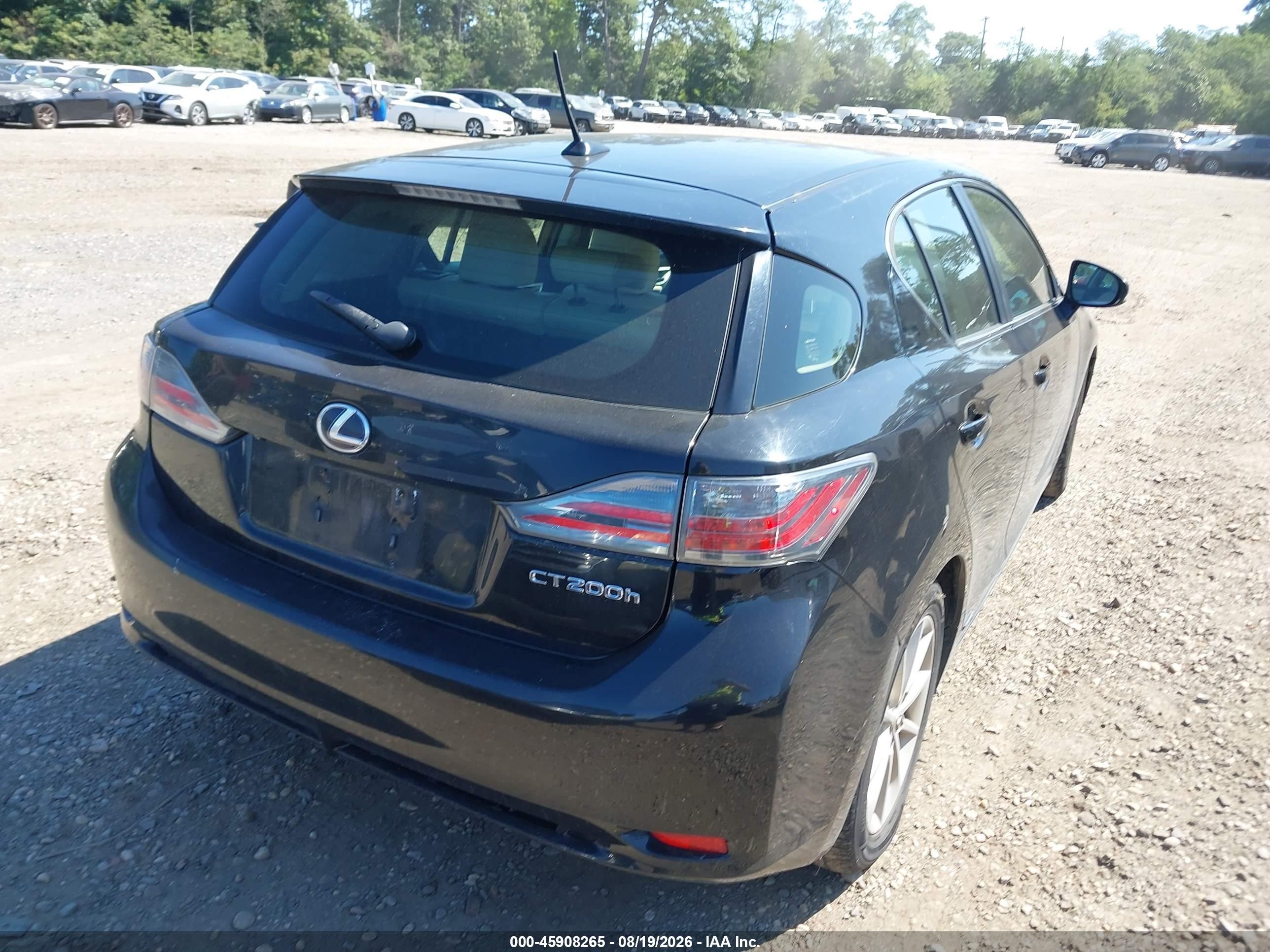 2012 Lexus Ct 200h Premium Black vin: JTHKD5BH4C2115723