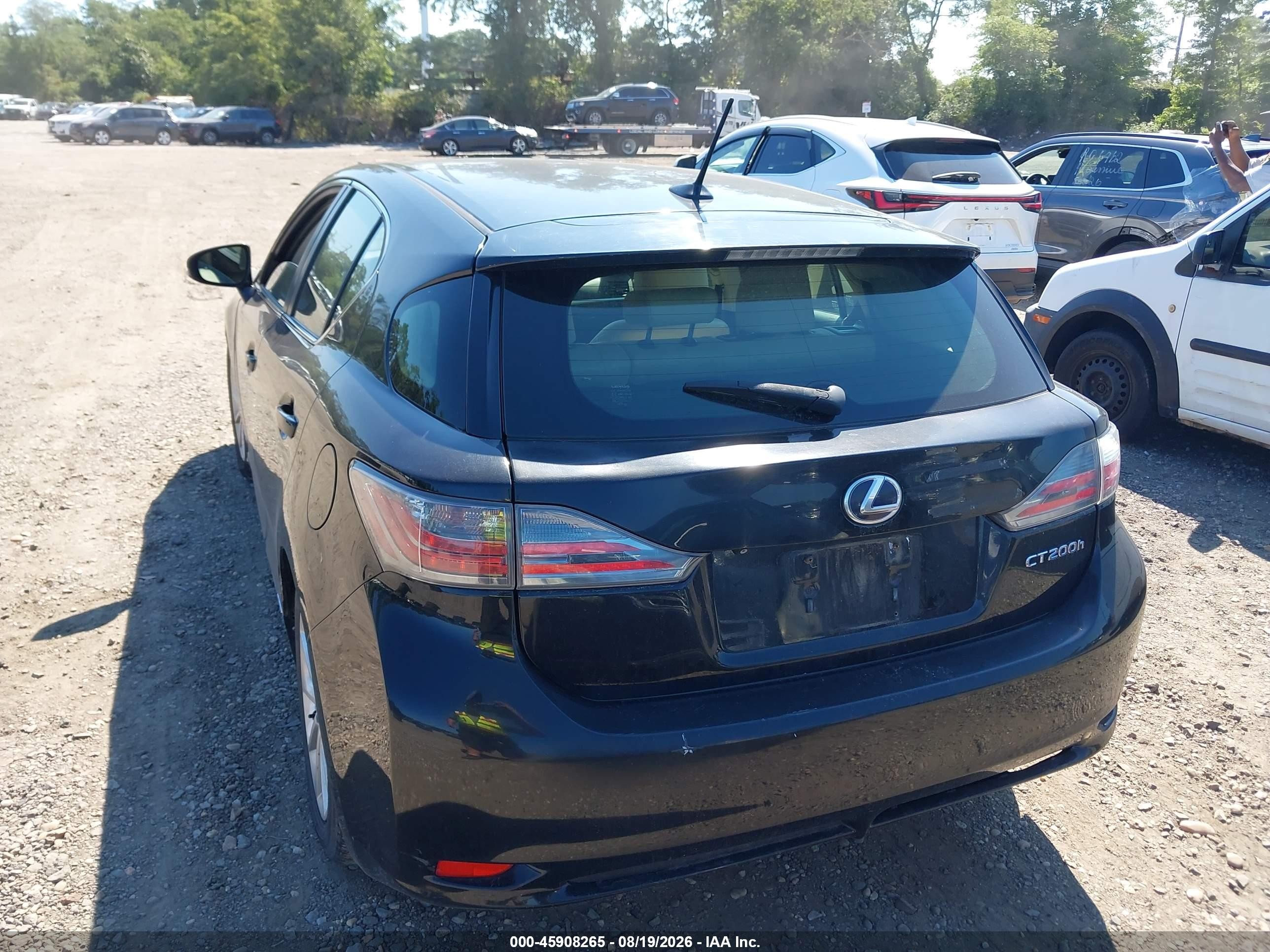 2012 Lexus Ct 200h Premium Black vin: JTHKD5BH4C2115723