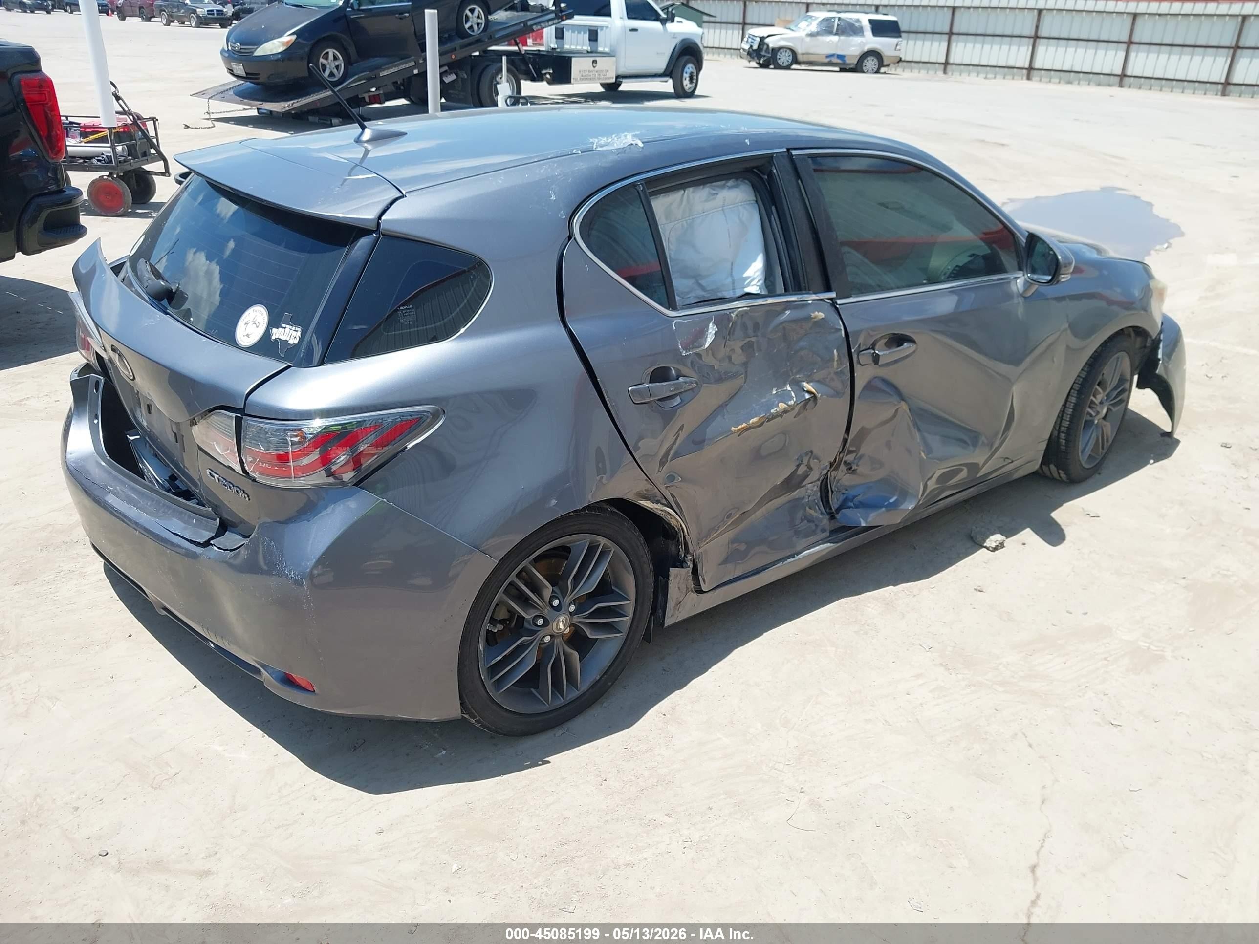 2012 Lexus Ct 200h   Gray vin: JTHKD5BH4C2118394
