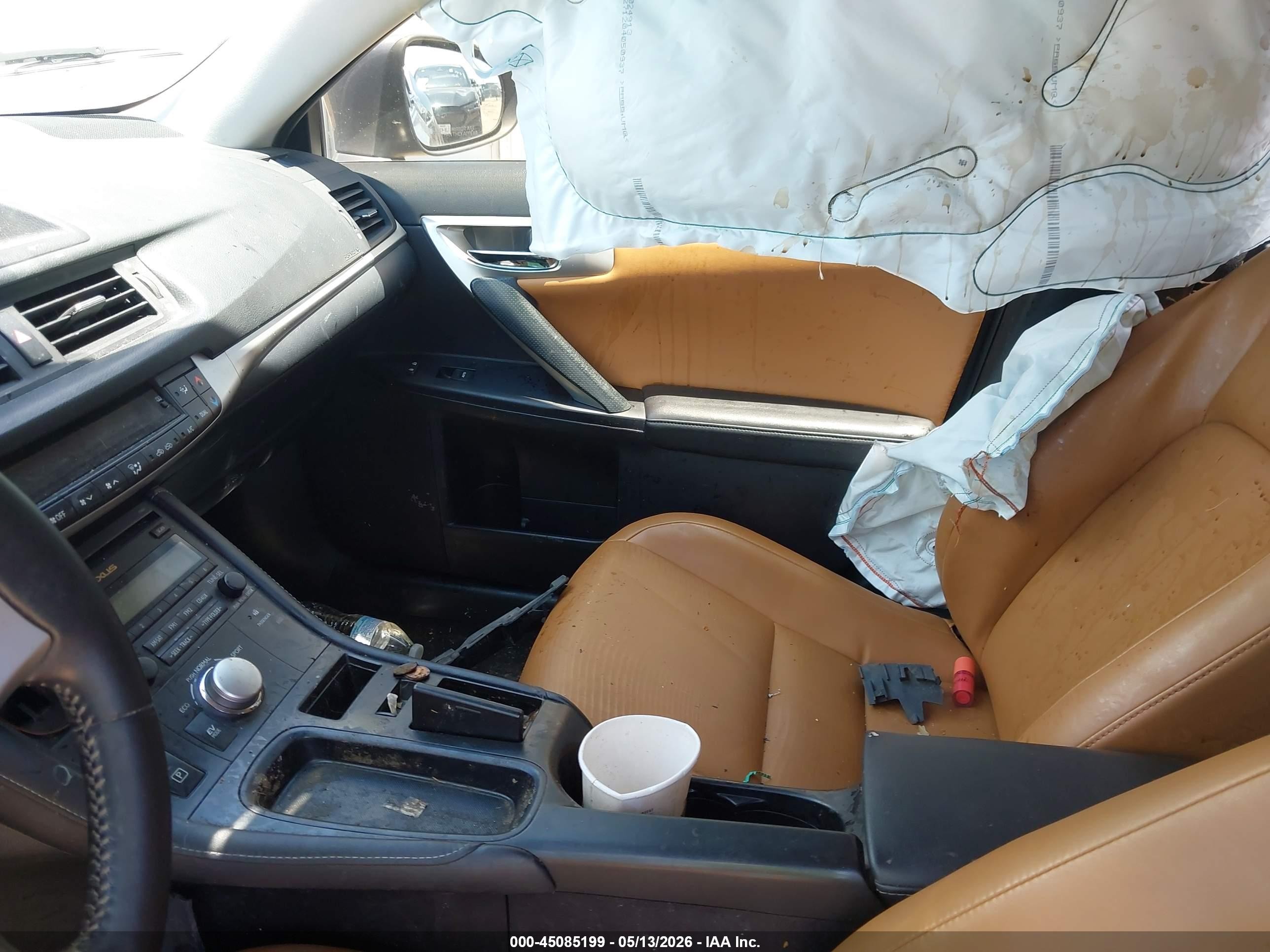 2012 Lexus Ct 200h   Gray vin: JTHKD5BH4C2118394