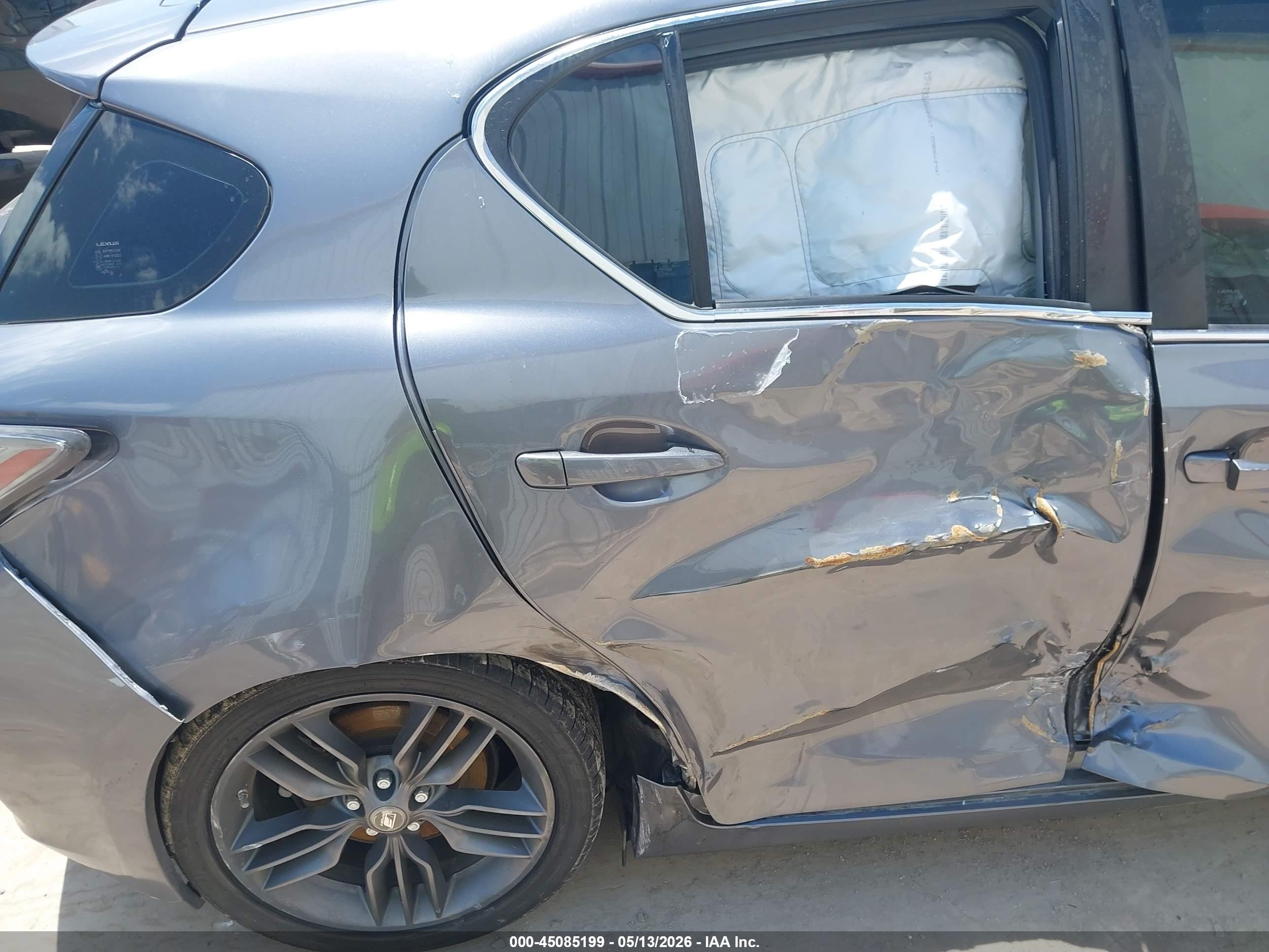 2012 Lexus Ct 200h   Gray vin: JTHKD5BH4C2118394