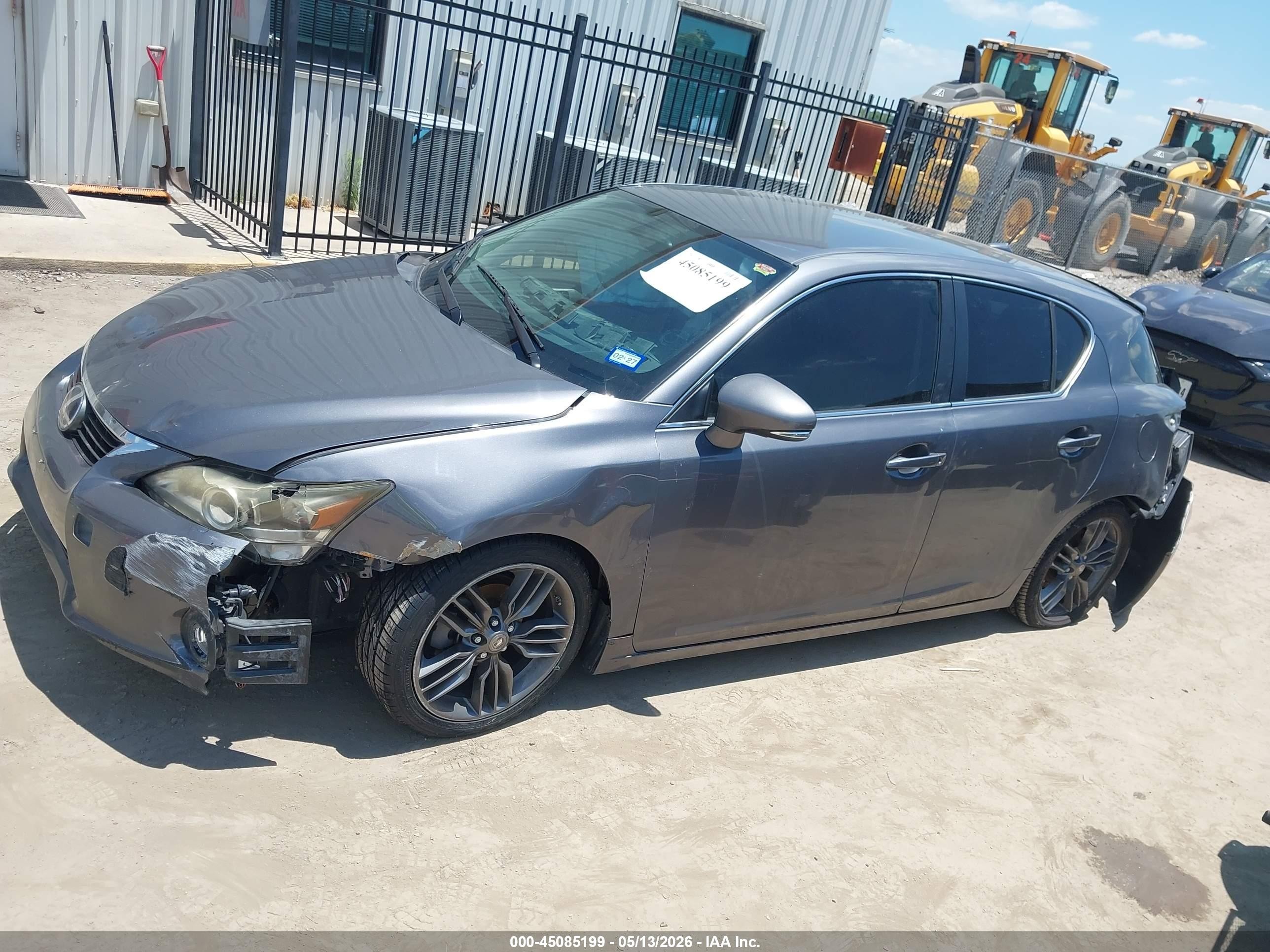 2012 Lexus Ct 200h   Gray vin: JTHKD5BH4C2118394