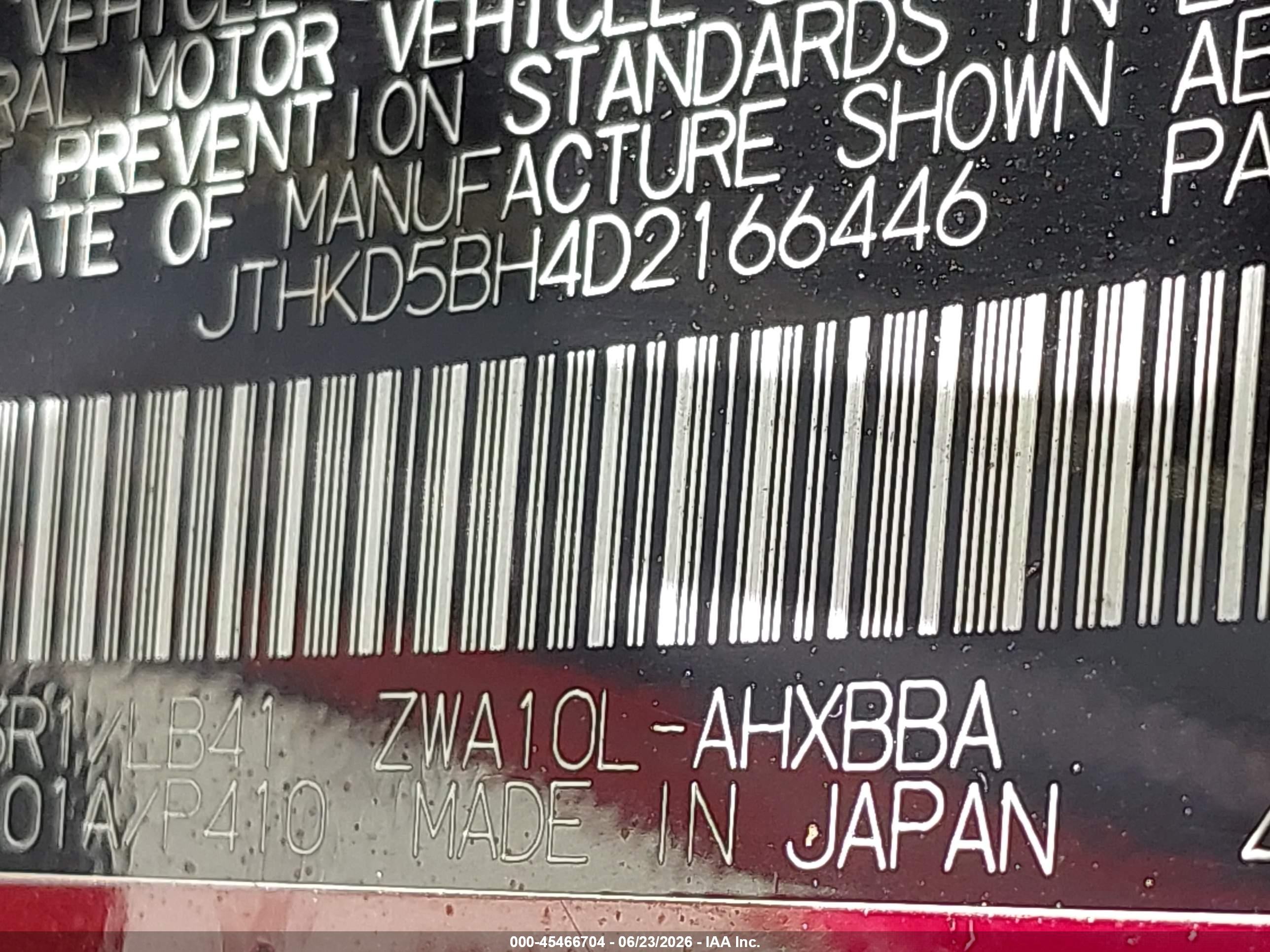 2013 Lexus Ct 200h   Red vin: JTHKD5BH4D2166446