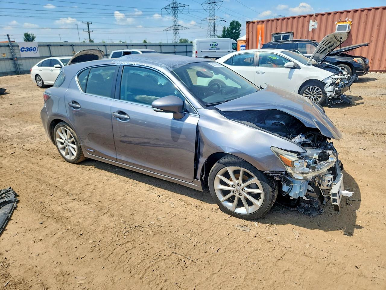 2013 Lexus Ct 200 Gray vin: JTHKD5BH4D2167659
