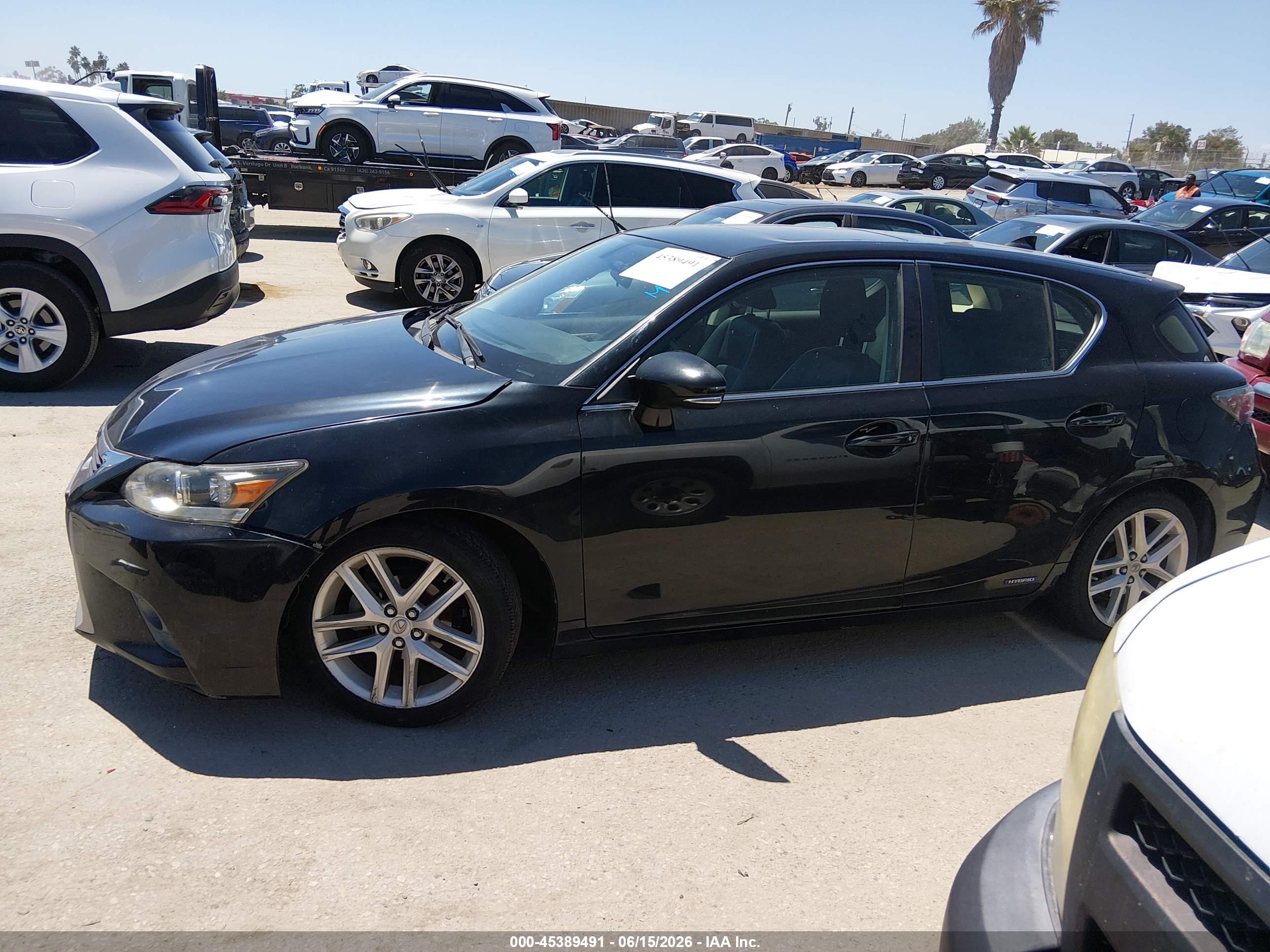 2014 Lexus Ct 200h   Black vin: JTHKD5BH4E2175102