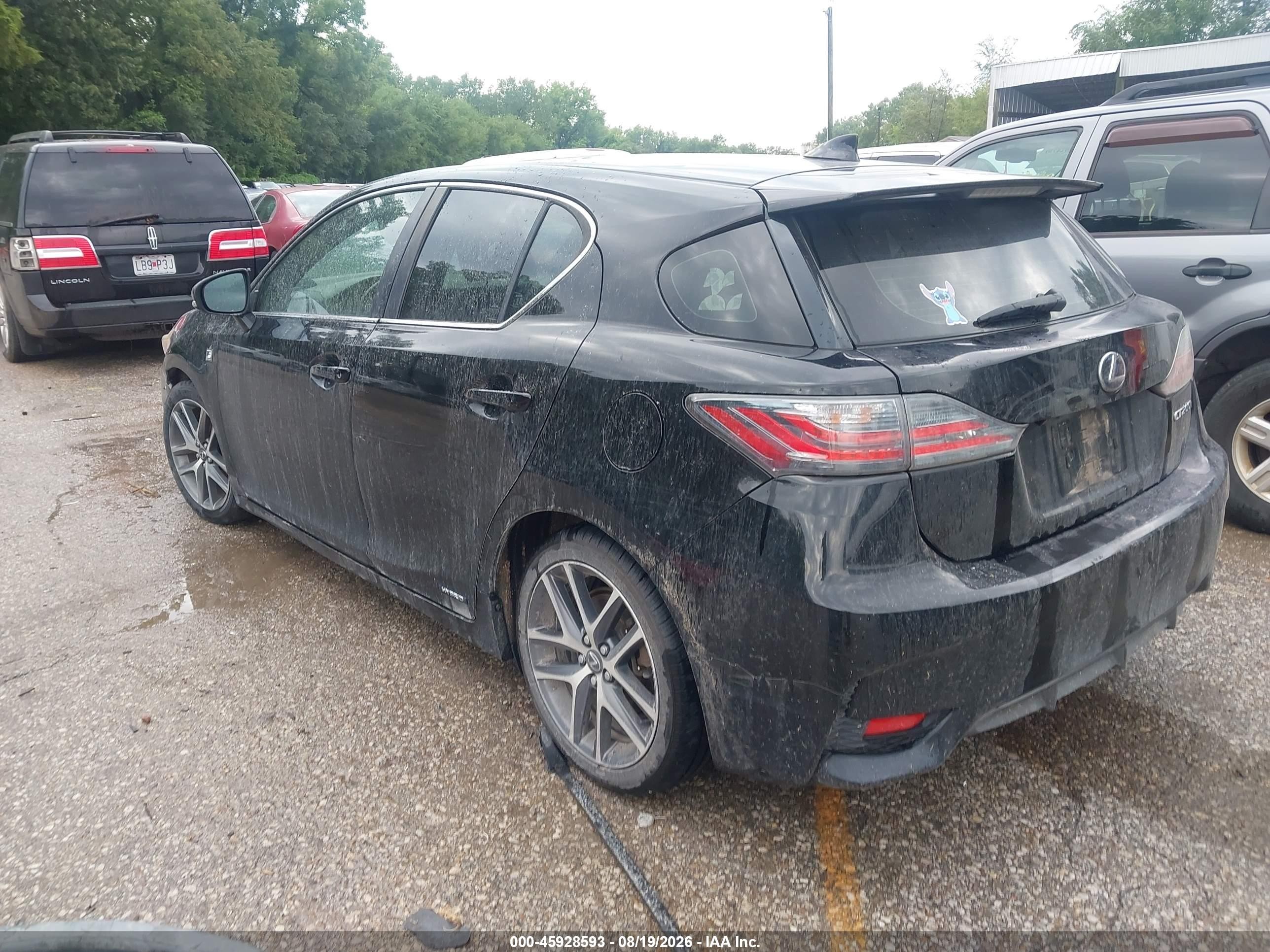 2014 Lexus Ct 200h   Black vin: JTHKD5BH4E2190991