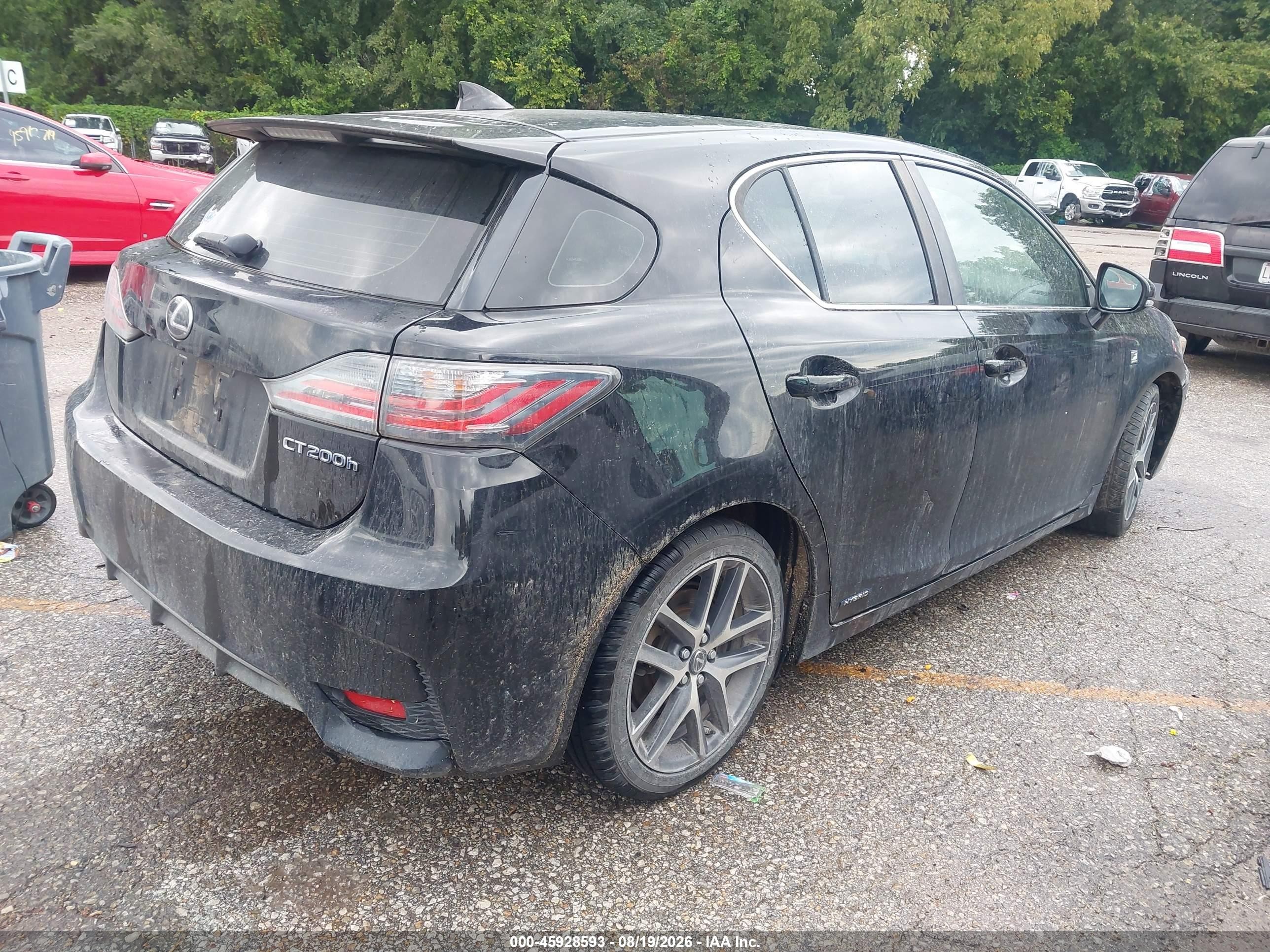 2014 Lexus Ct 200h   Black vin: JTHKD5BH4E2190991