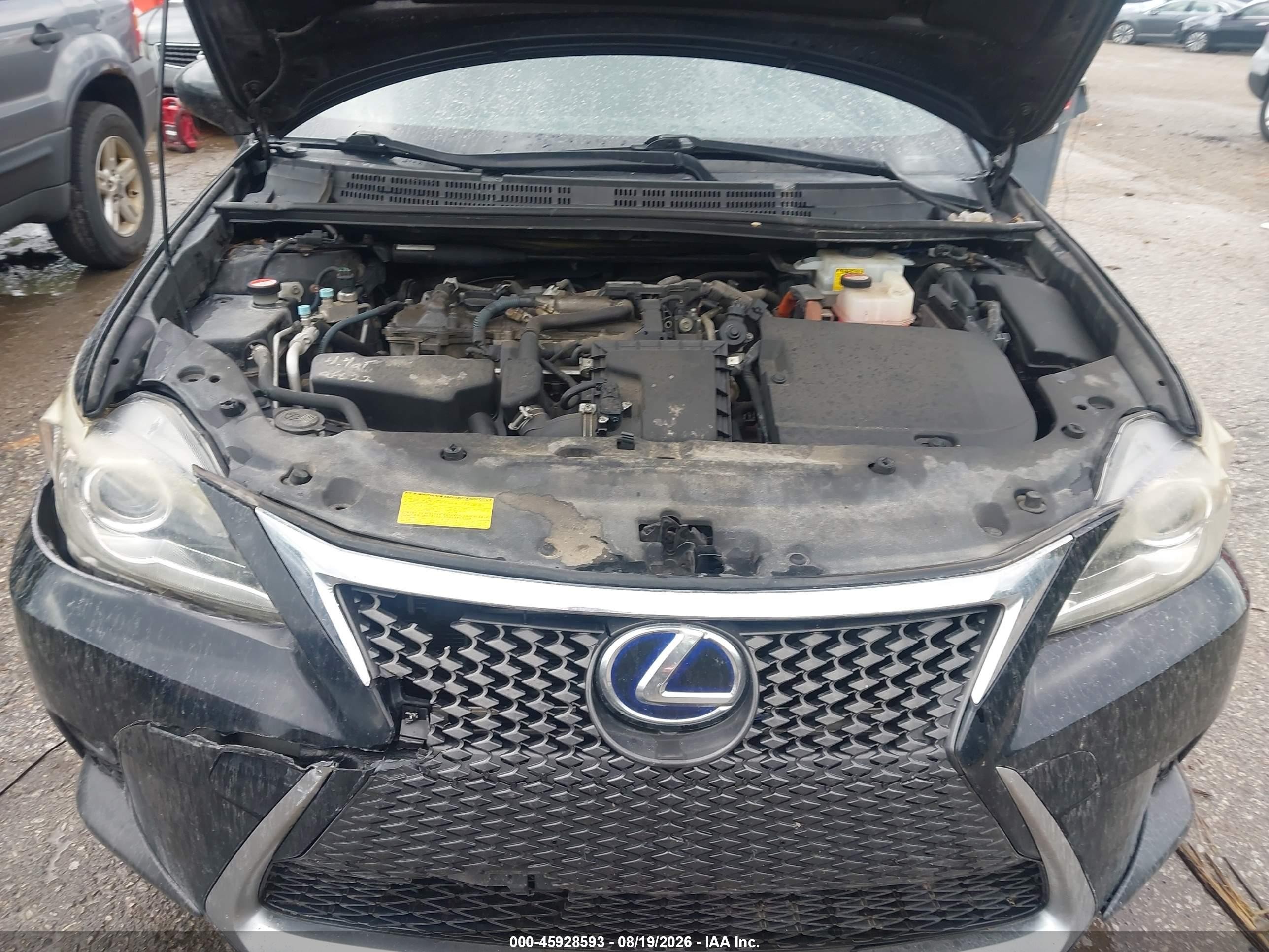2014 Lexus Ct 200h   Black vin: JTHKD5BH4E2190991