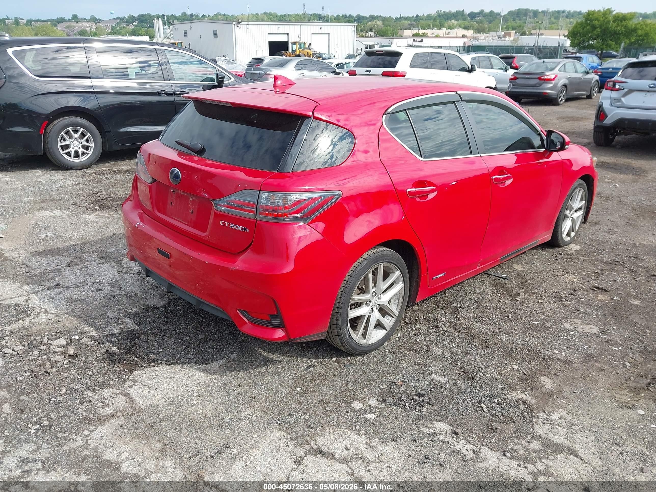 2014 Lexus Ct 200h   Red vin: JTHKD5BH4E2194331