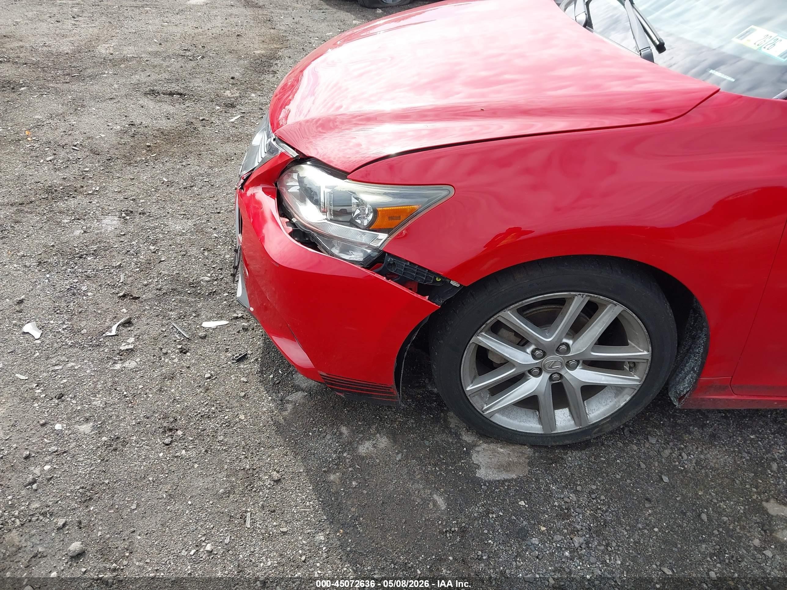 2014 Lexus Ct 200h   Red vin: JTHKD5BH4E2194331