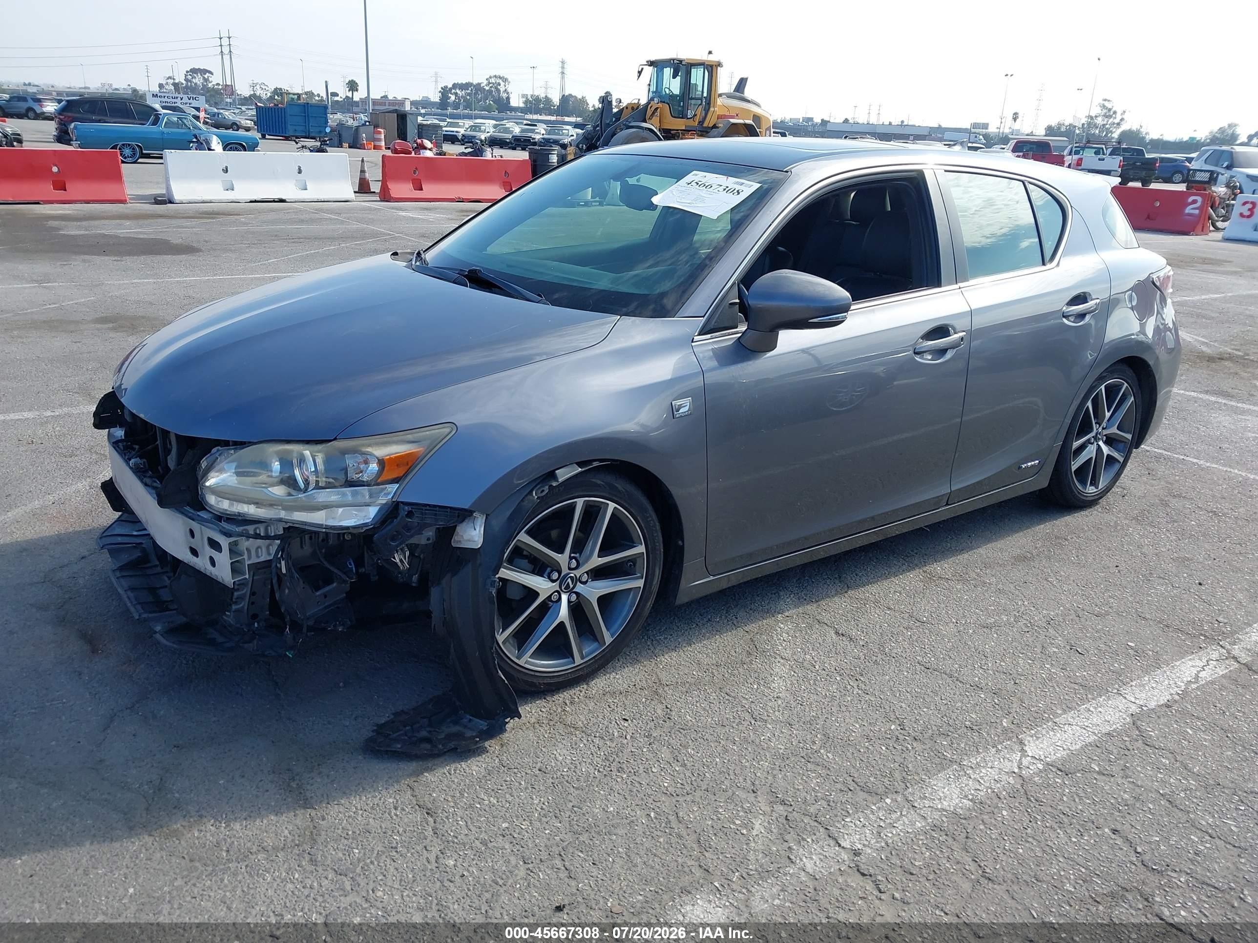 2014 Lexus Ct 200h   Gray vin: JTHKD5BH4E2206557
