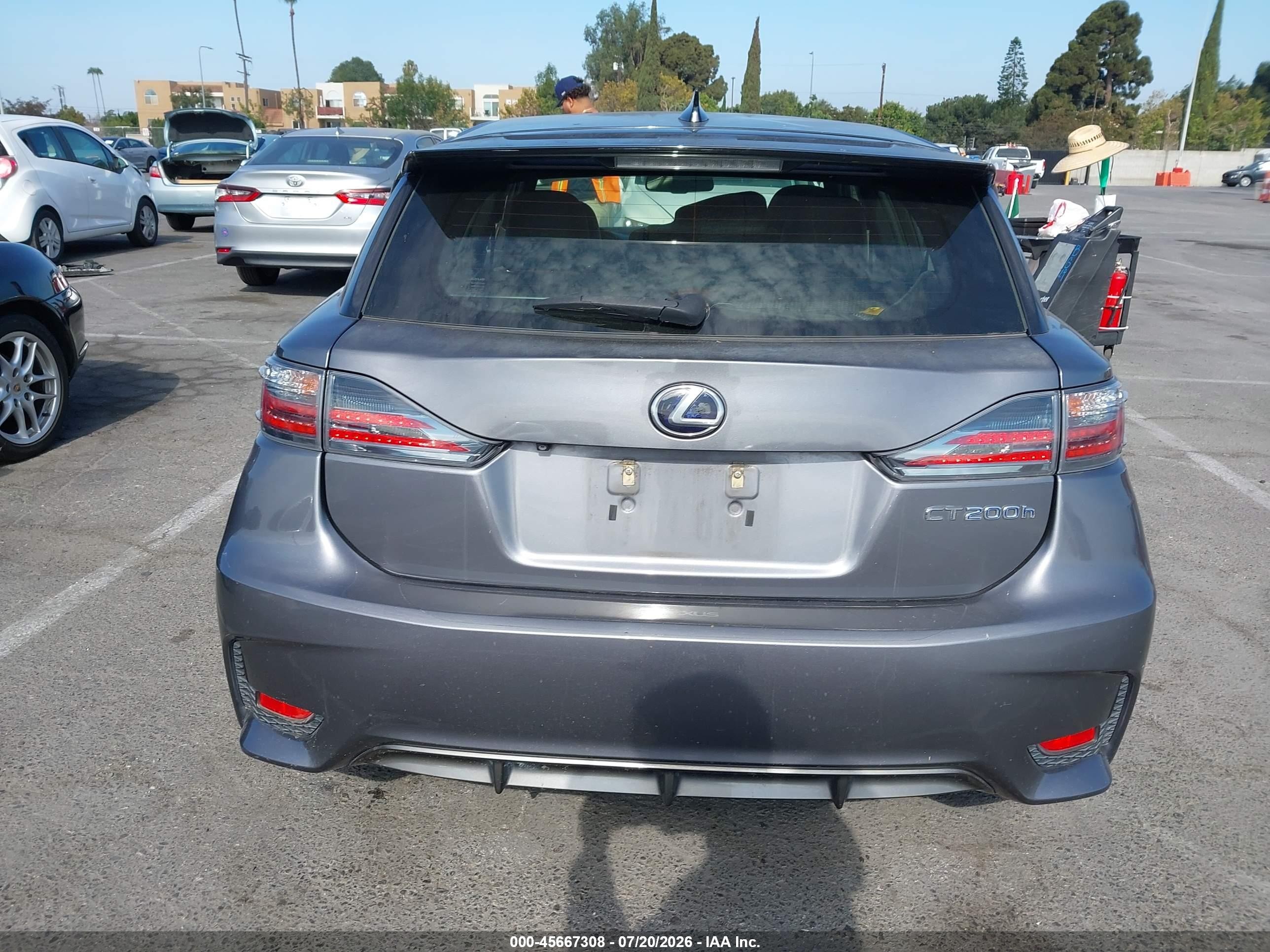 2014 Lexus Ct 200h   Gray vin: JTHKD5BH4E2206557