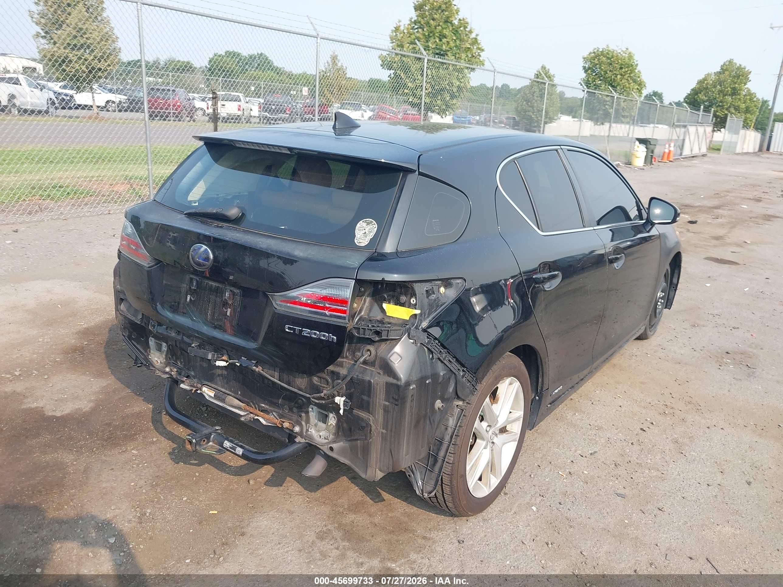 2015 Lexus Ct 200h   Black vin: JTHKD5BH4F2216989