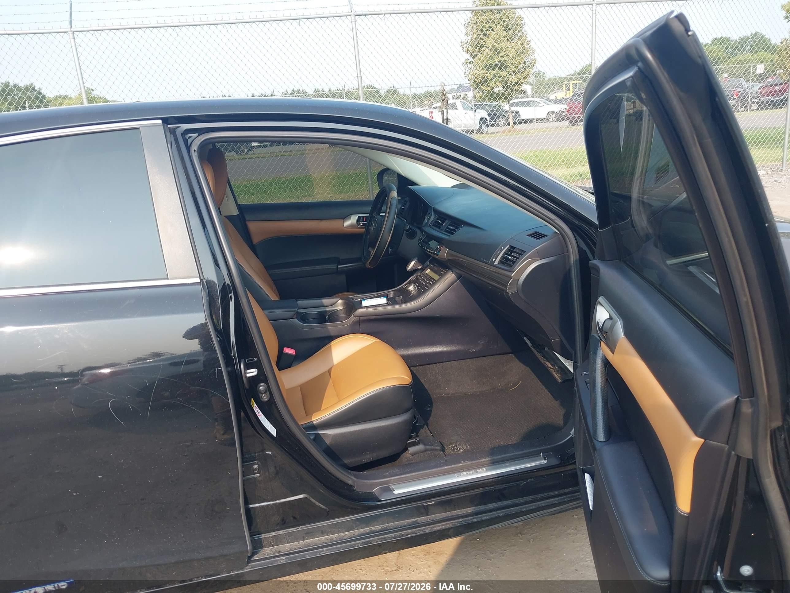 2015 Lexus Ct 200h   Black vin: JTHKD5BH4F2216989