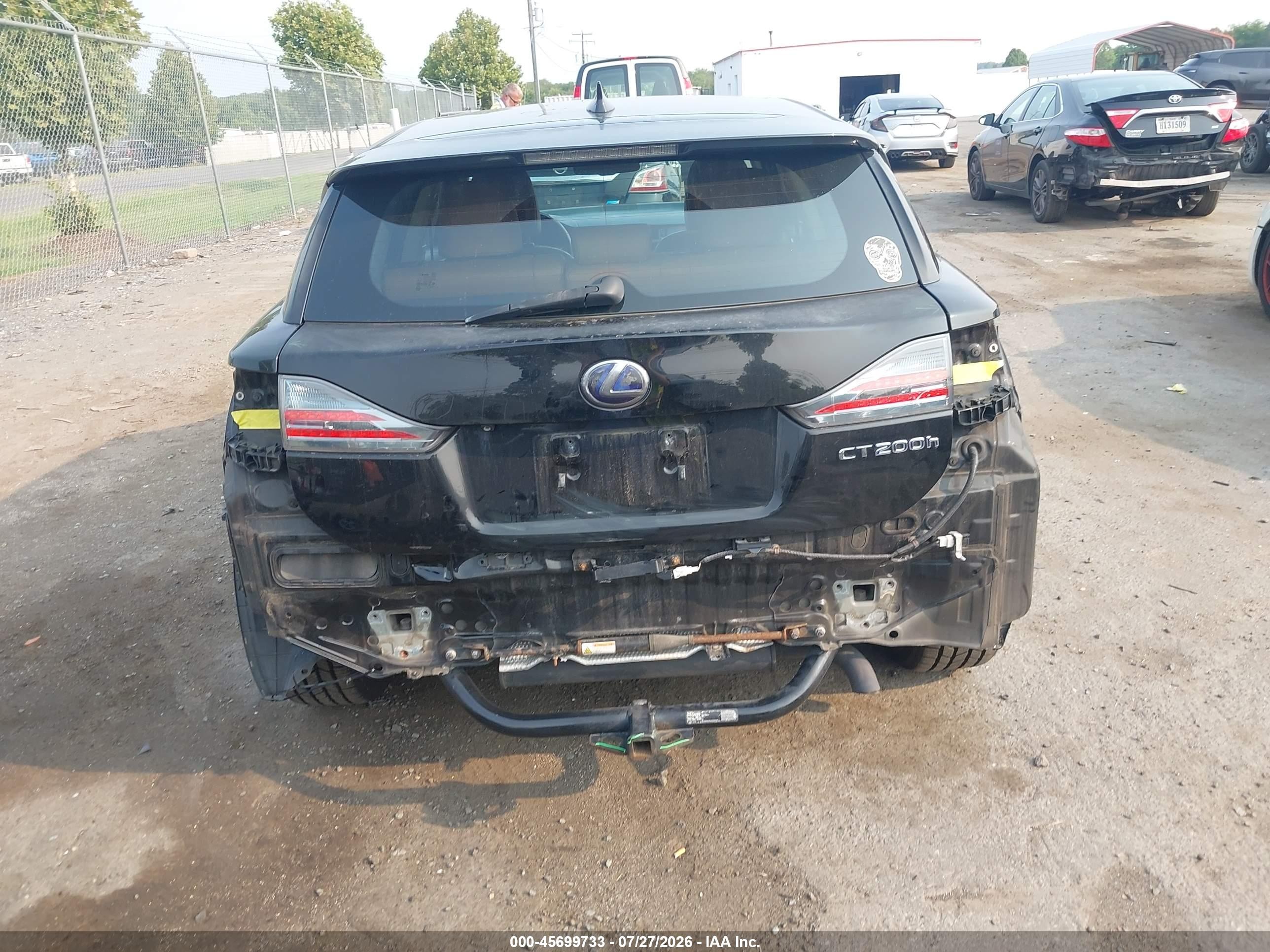2015 Lexus Ct 200h   Black vin: JTHKD5BH4F2216989