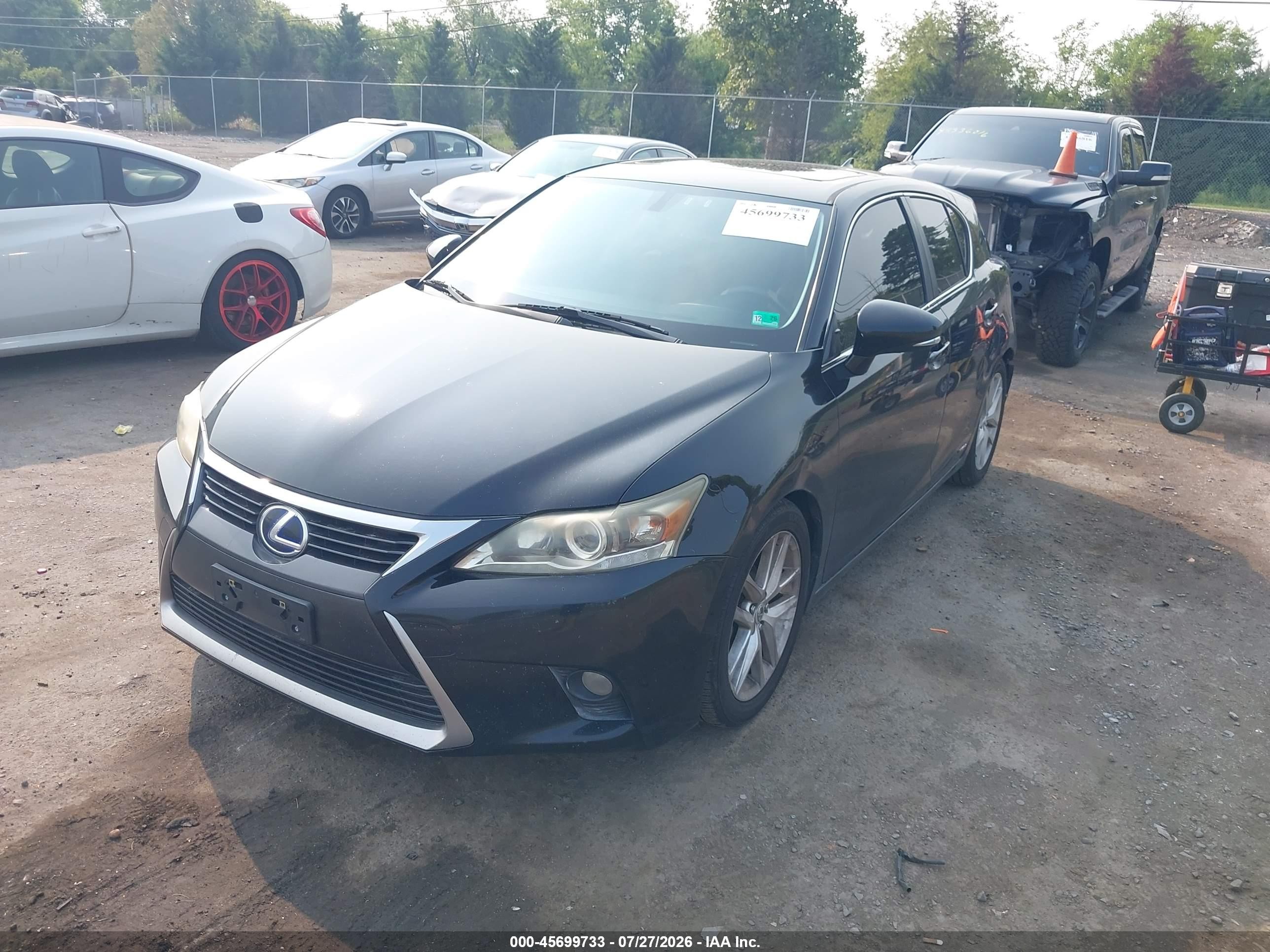 2015 Lexus Ct 200h   Black vin: JTHKD5BH4F2216989