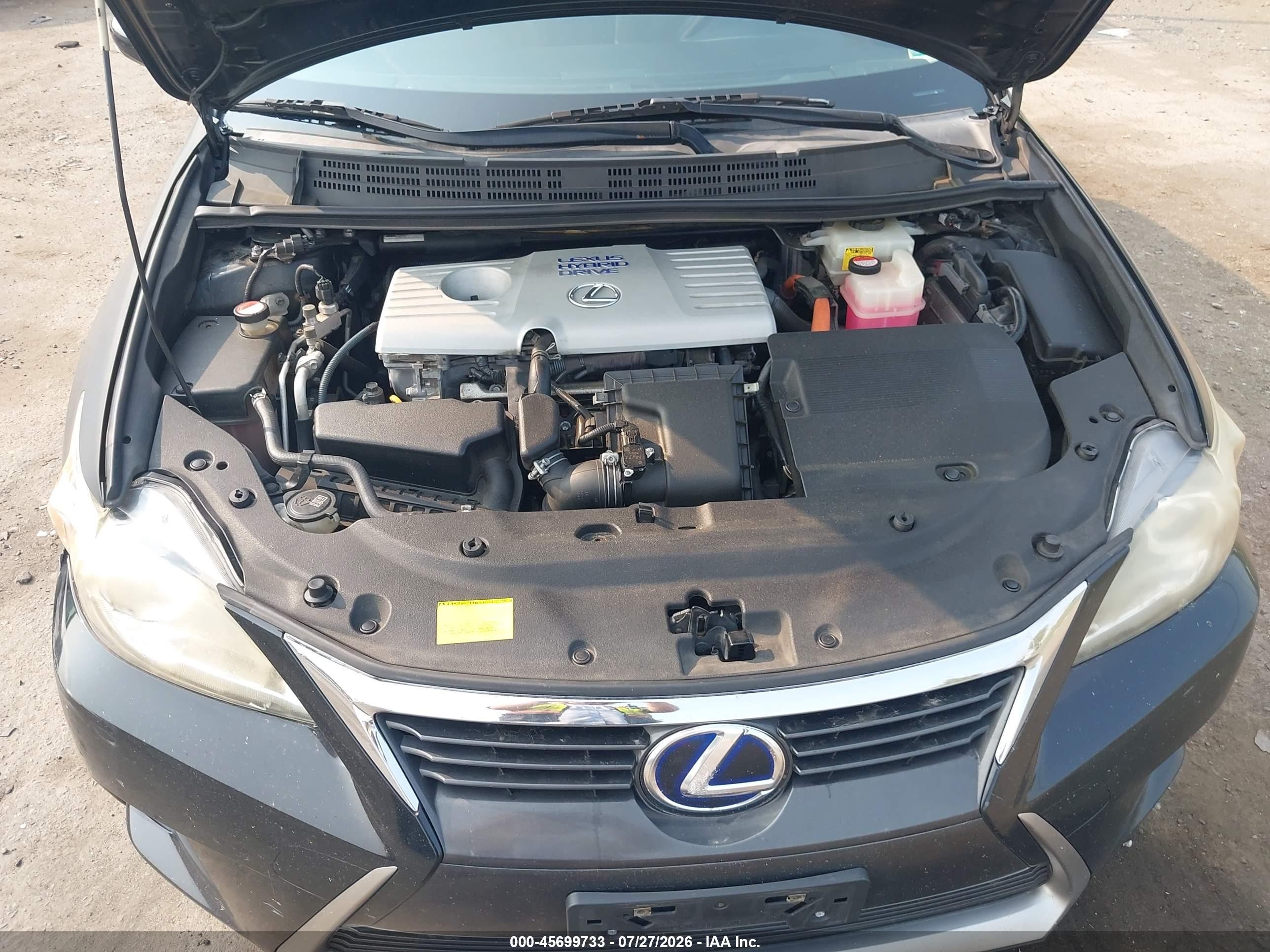 2015 Lexus Ct 200h   Black vin: JTHKD5BH4F2216989