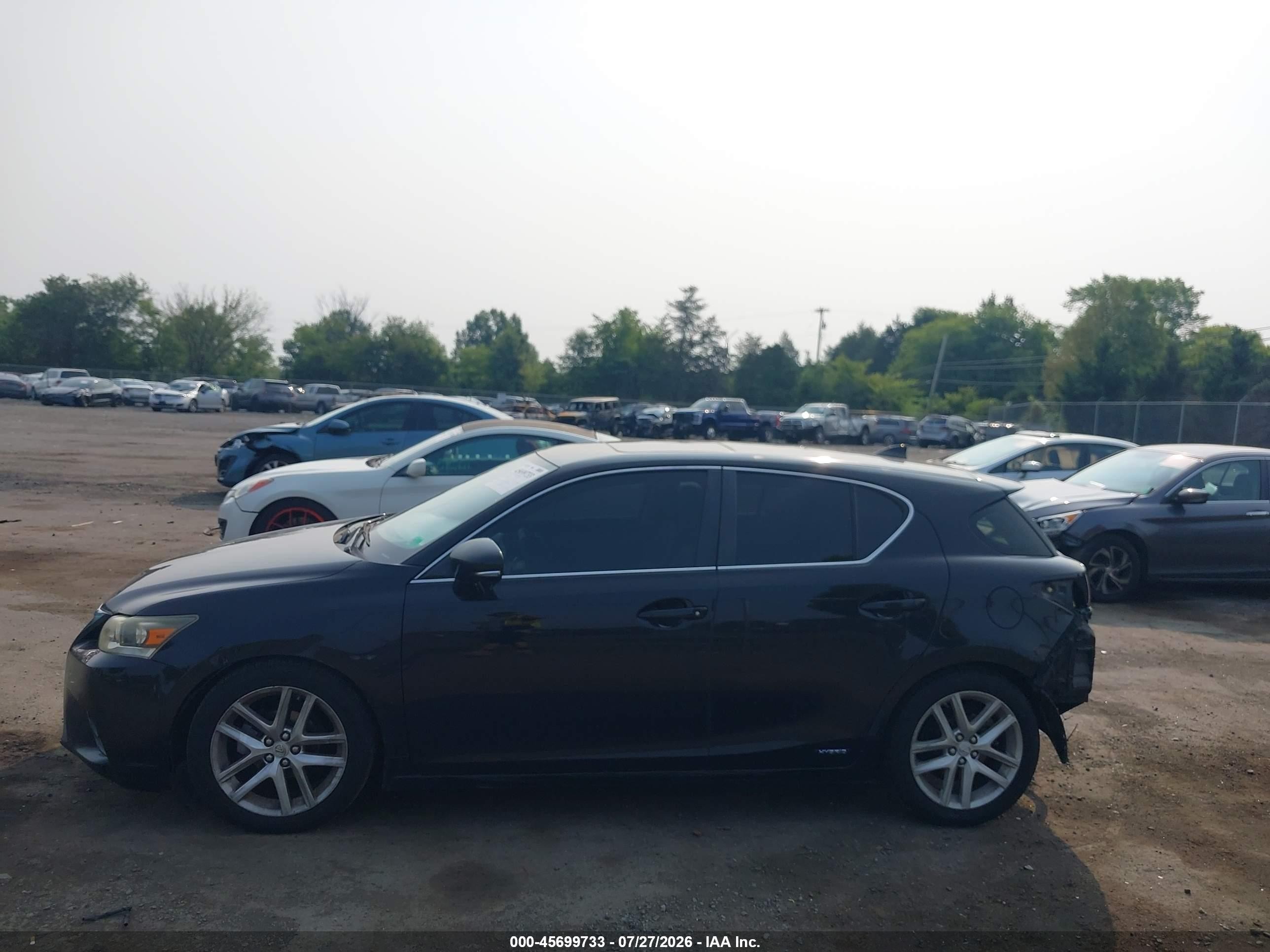 2015 Lexus Ct 200h   Black vin: JTHKD5BH4F2216989
