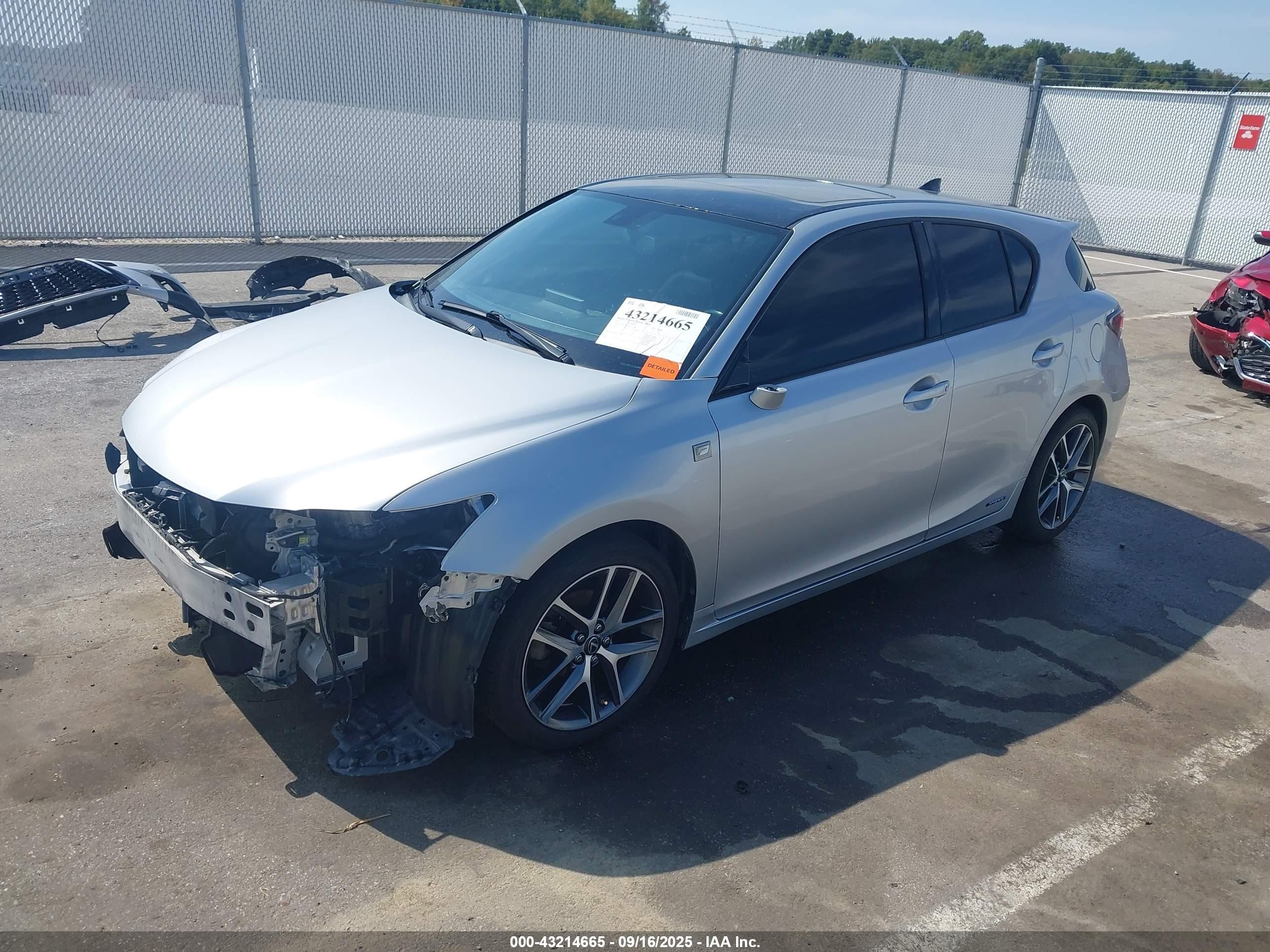2015 Lexus Ct 200h   Silver vin: JTHKD5BH4F2223148