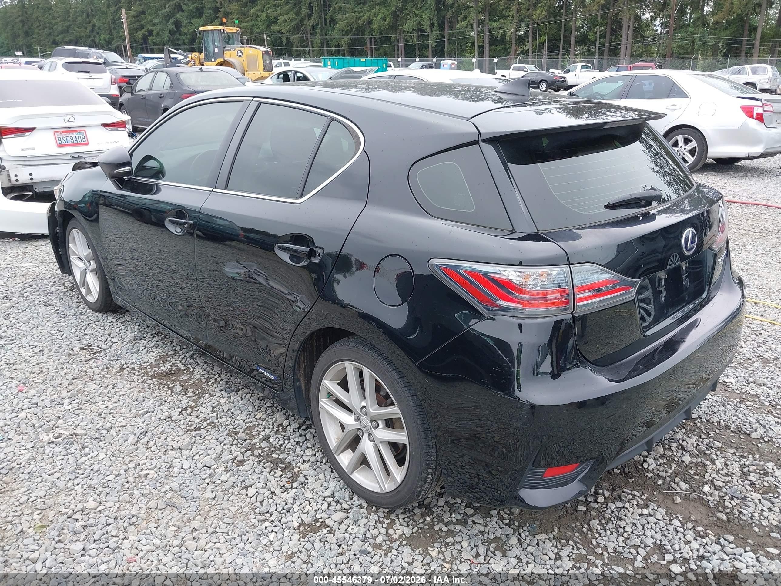 2015 Lexus Ct 200h   Black vin: JTHKD5BH4F2226521