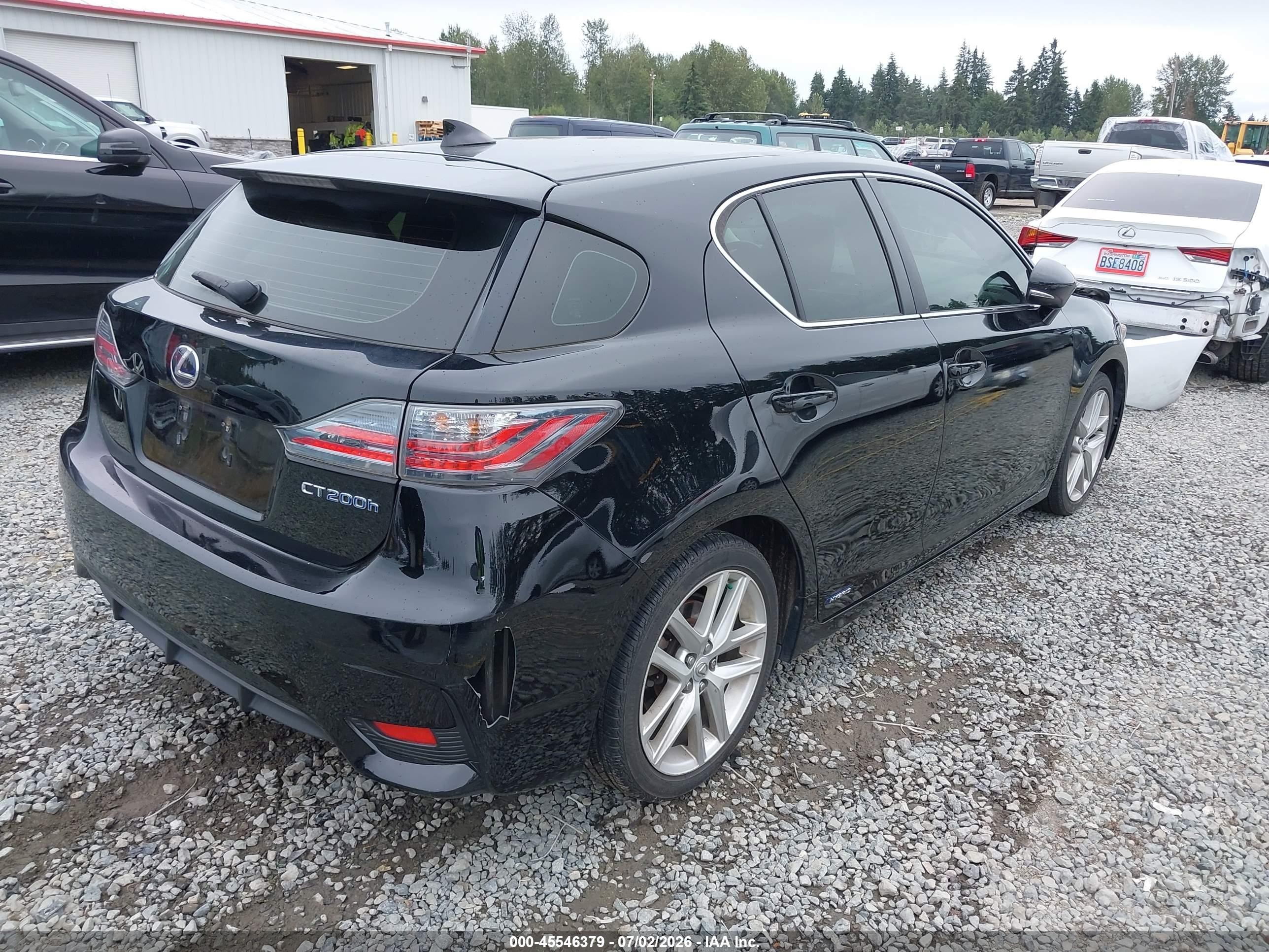 2015 Lexus Ct 200h   Black vin: JTHKD5BH4F2226521