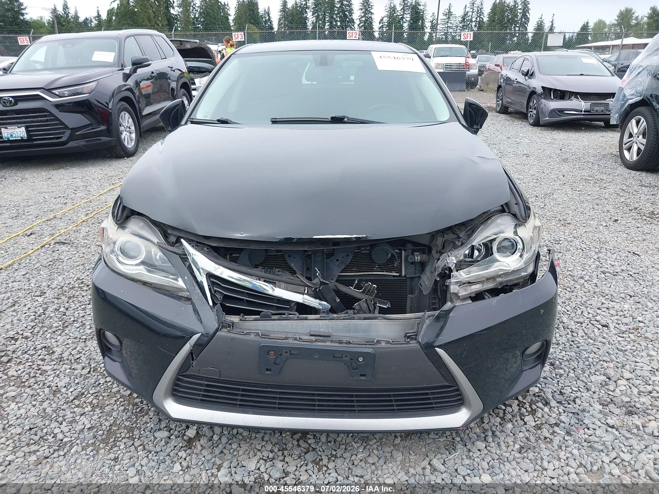2015 Lexus Ct 200h   Black vin: JTHKD5BH4F2226521