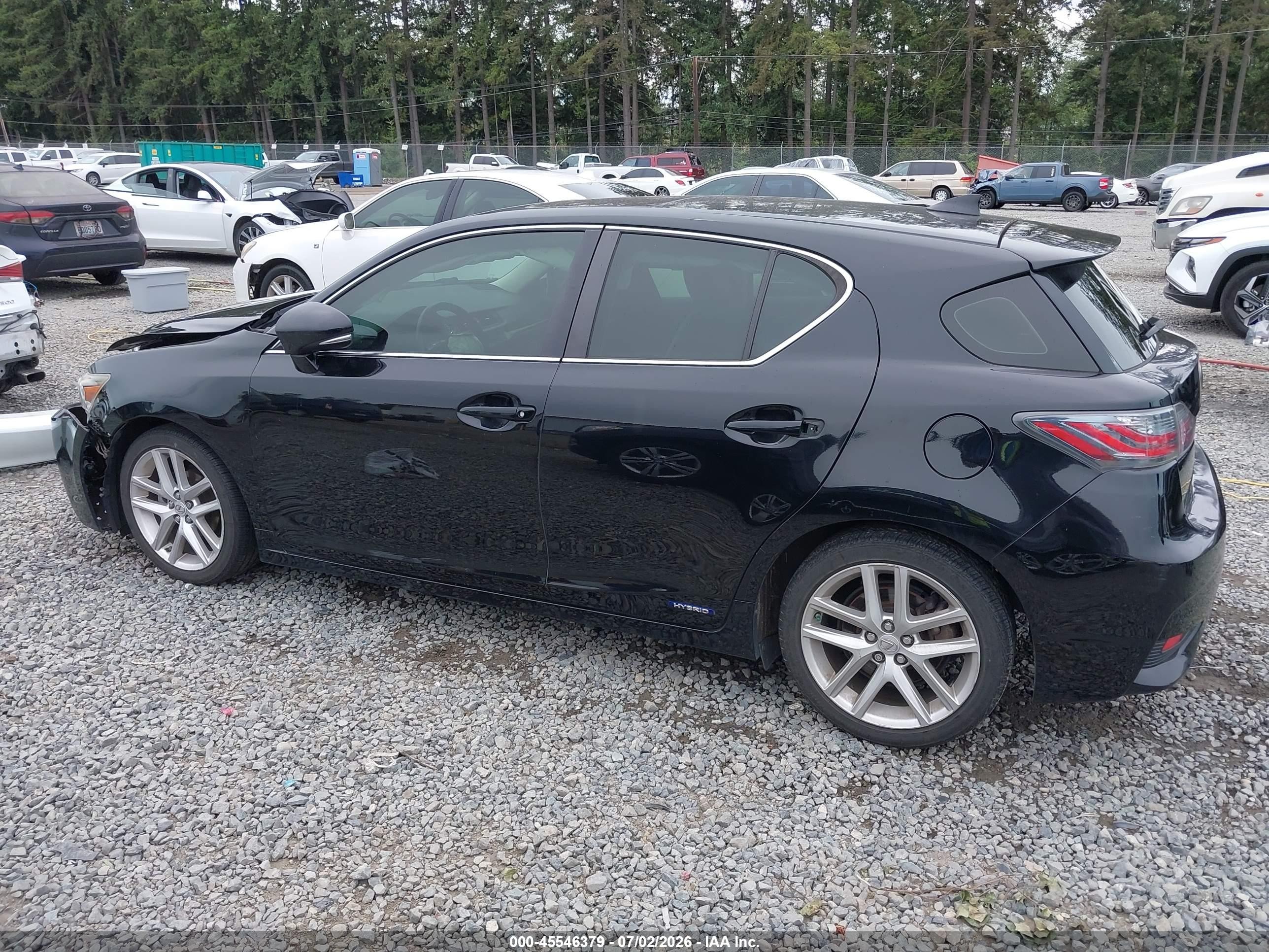 2015 Lexus Ct 200h   Black vin: JTHKD5BH4F2226521