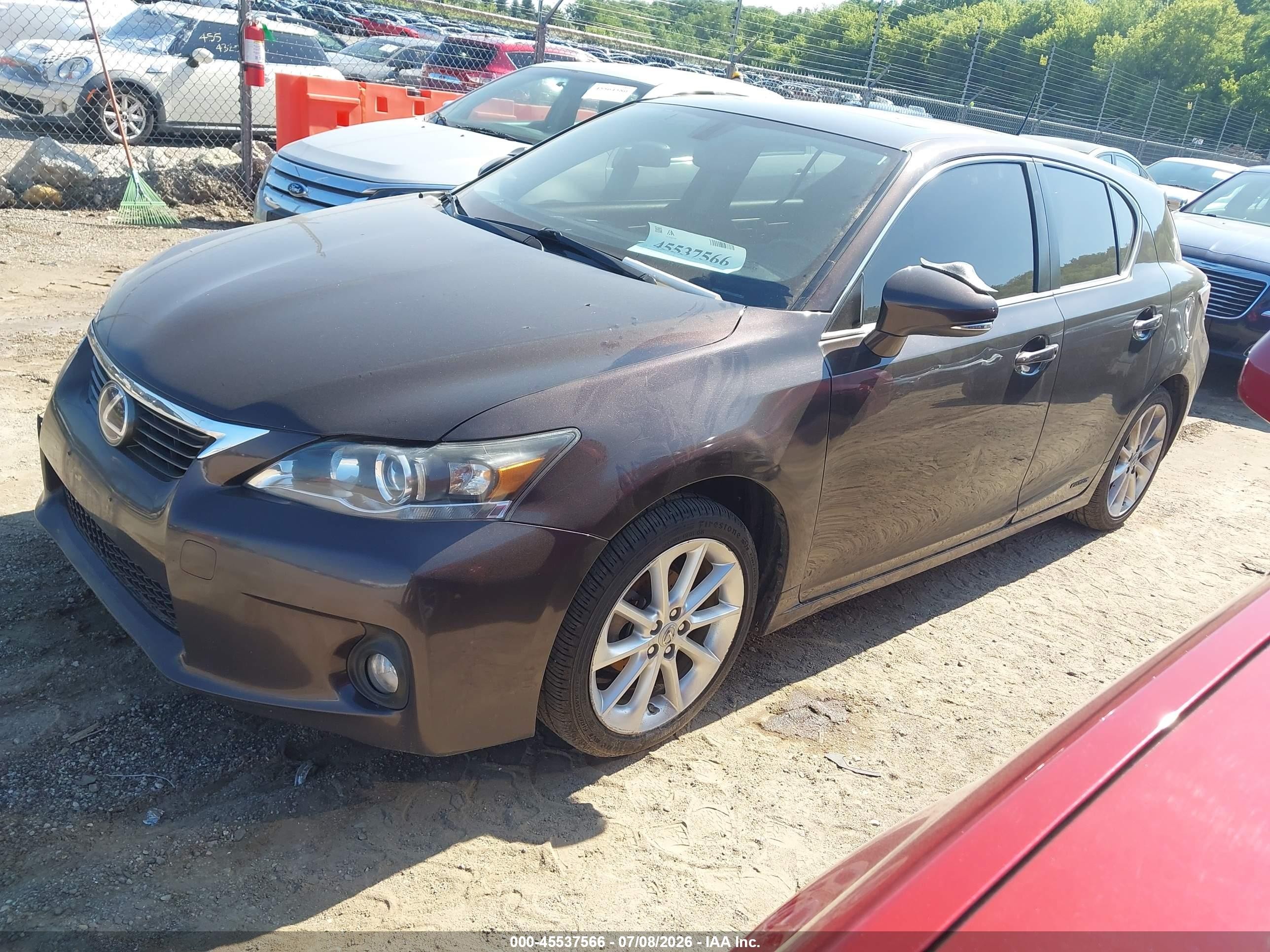 2012 Lexus Ct 200h Premium Brown vin: JTHKD5BH5C2082117